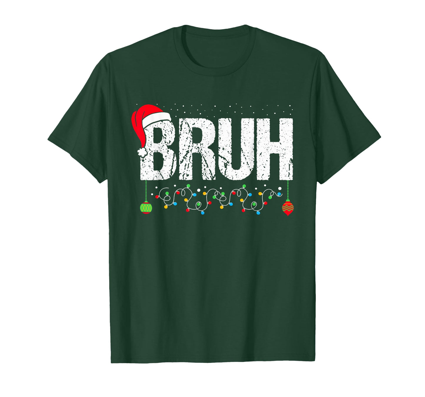 Bruh Christmas Kids Teens Boys Funny Christmas Humor Meme T-Shirt