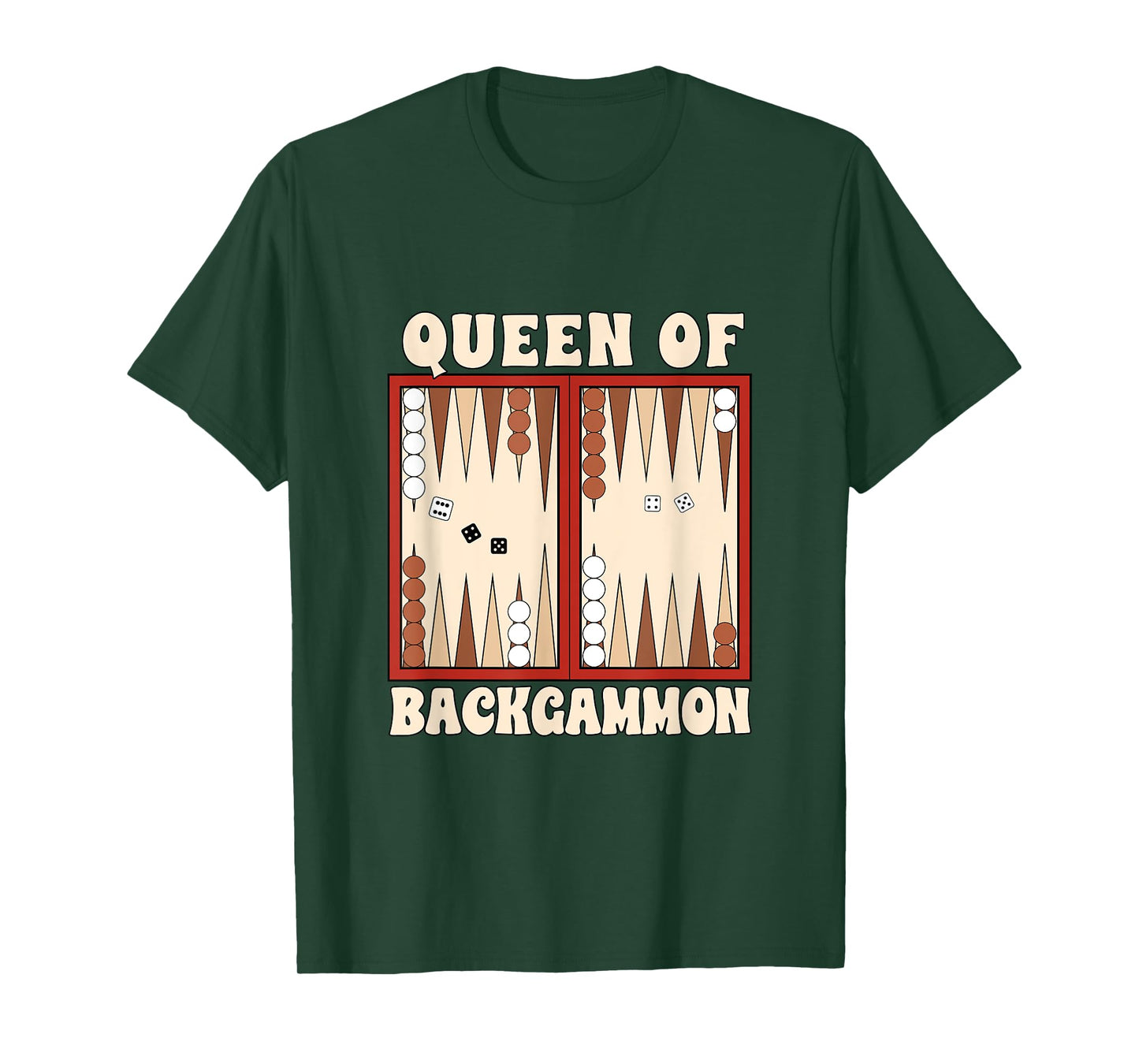 Backgammon Player Backgammon Lover Queen Of Backgammon T-Shirt