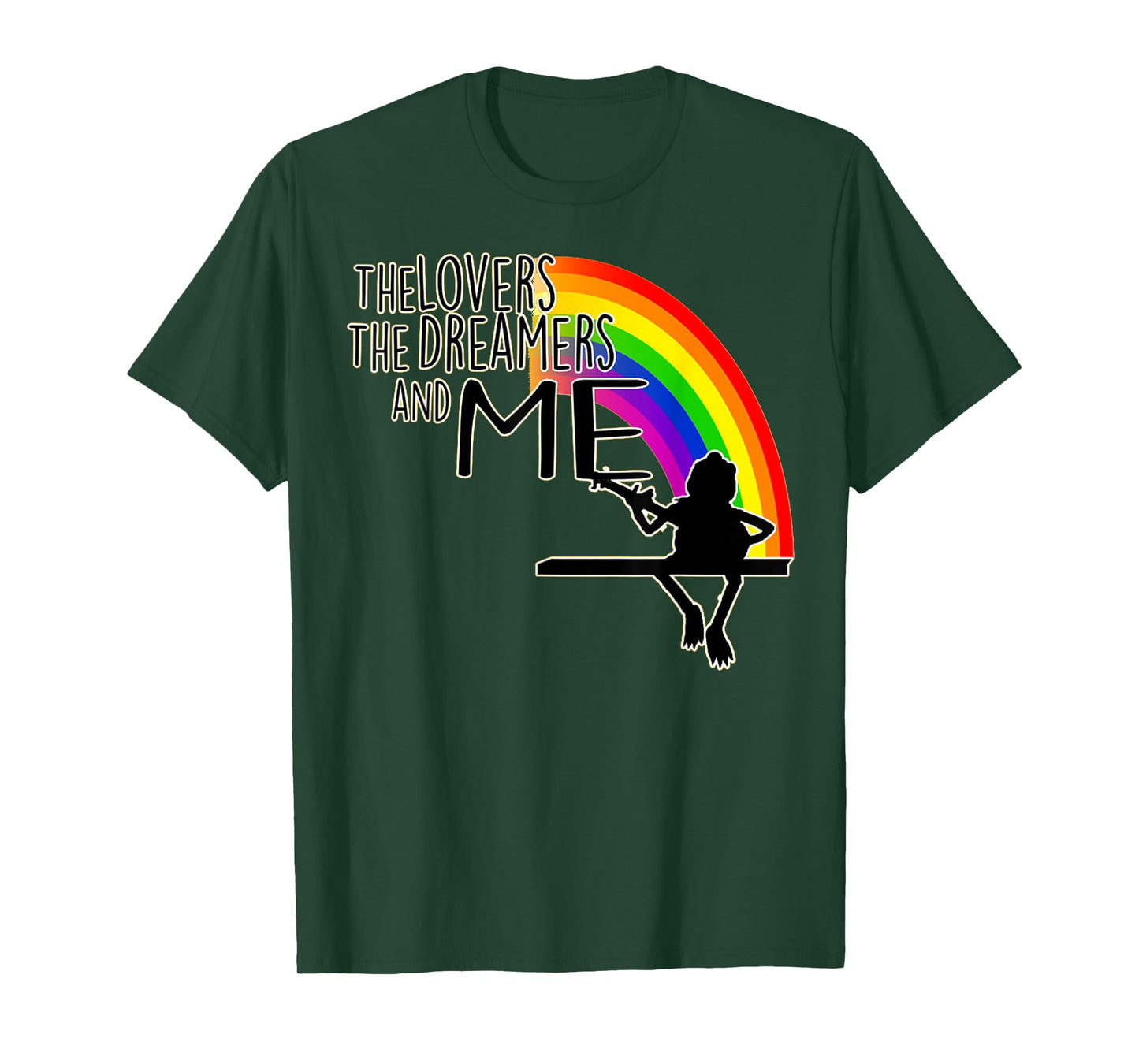Retro Funny Frog Meme The Loves The Dreamers And Me Colorful T-Shirt