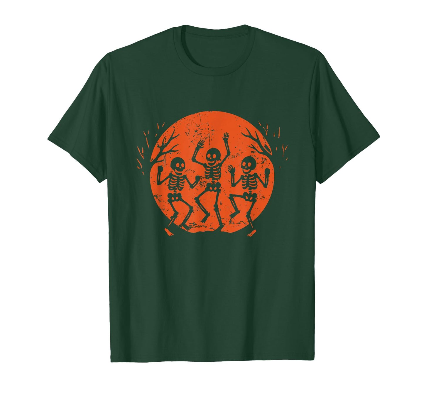 Dancing Skeletons Halloween Moon T-Shirt