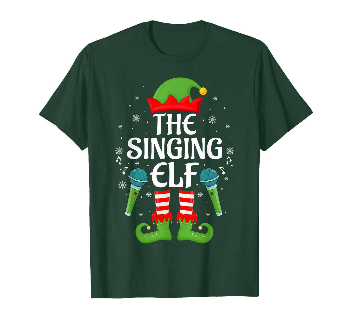 Singing Elf Christmas Family Men Women Kids Elf Squad Xmas T-Shirt