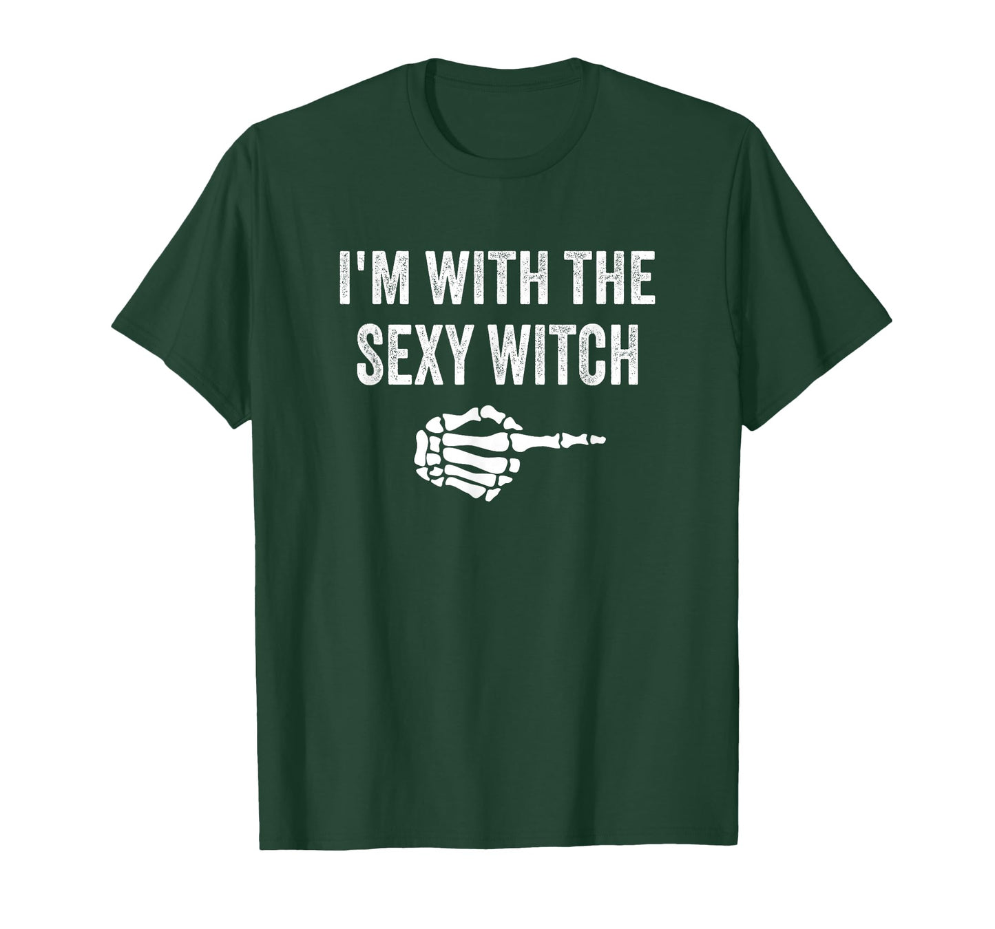 I'm with The Sexy Witch Halloween Couples Costume T-Shirt