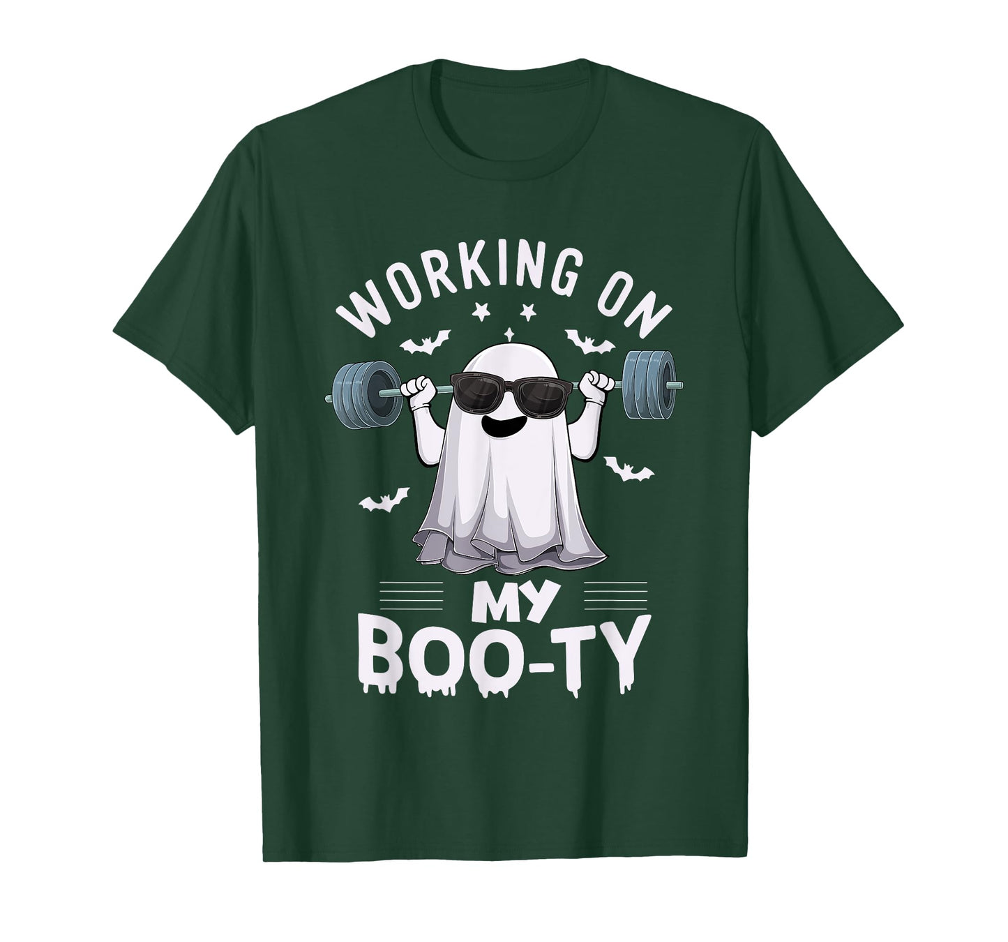 Working on my boo-ty ghost Fitness Weight Lifting Halloween T-Shirt