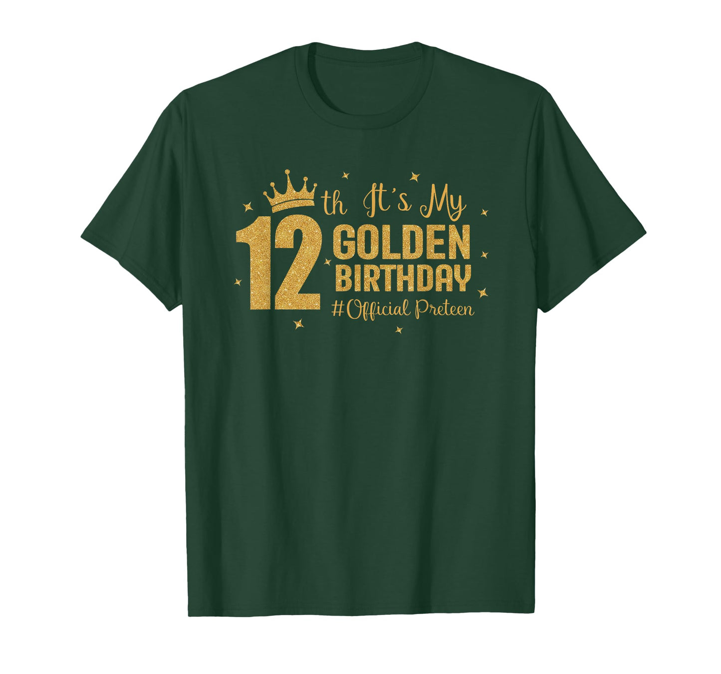 It's My 12th Golden Birthday Official Preteen 12 Year Old T-Shirt