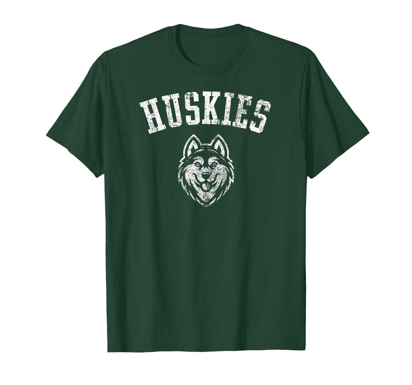 Huskies Mascot for Youth Teams Players and Fans Distressed T-Shirt