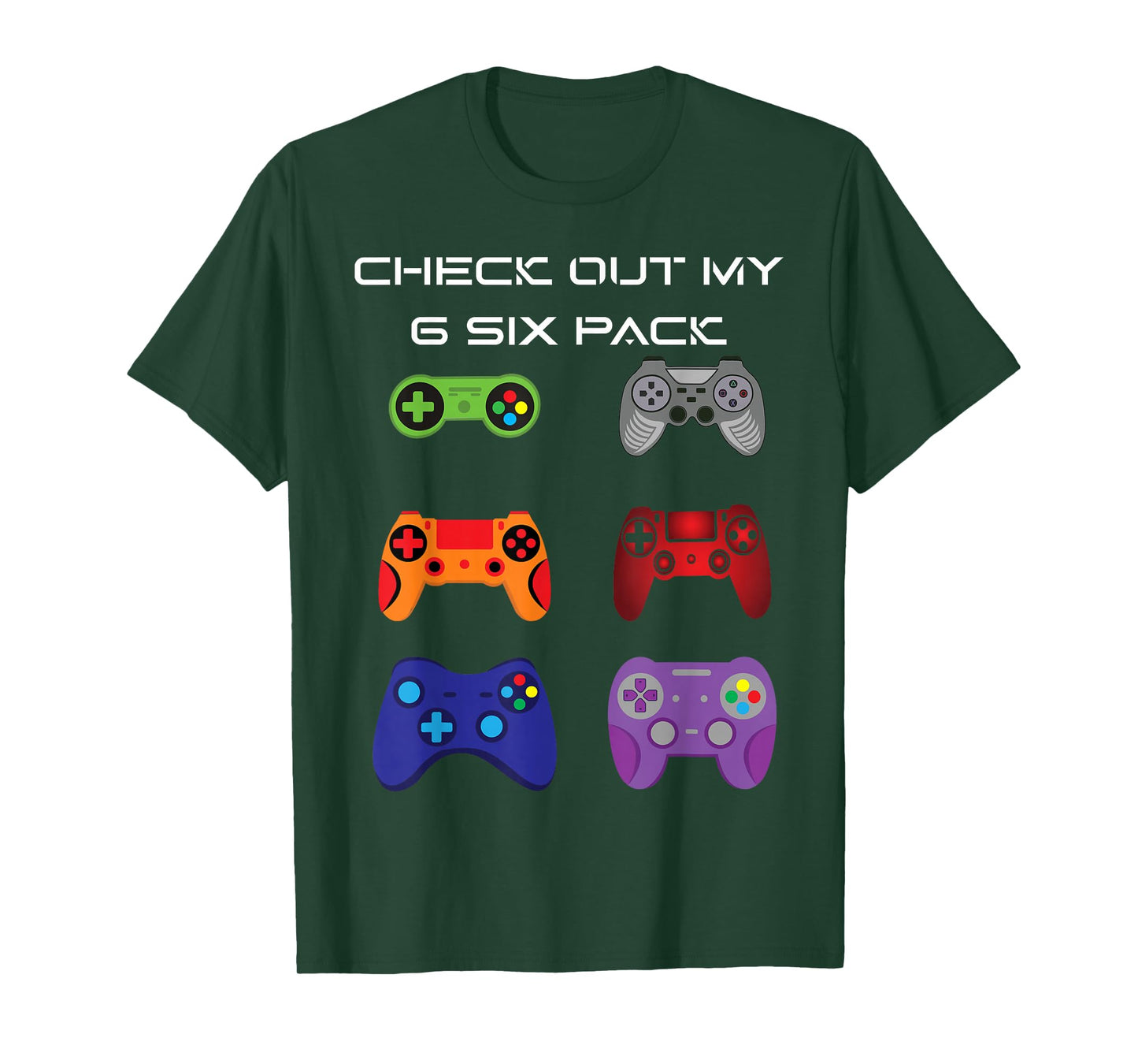 Check Out My 6 Six Pack Gamer Video Controller T-Shirt