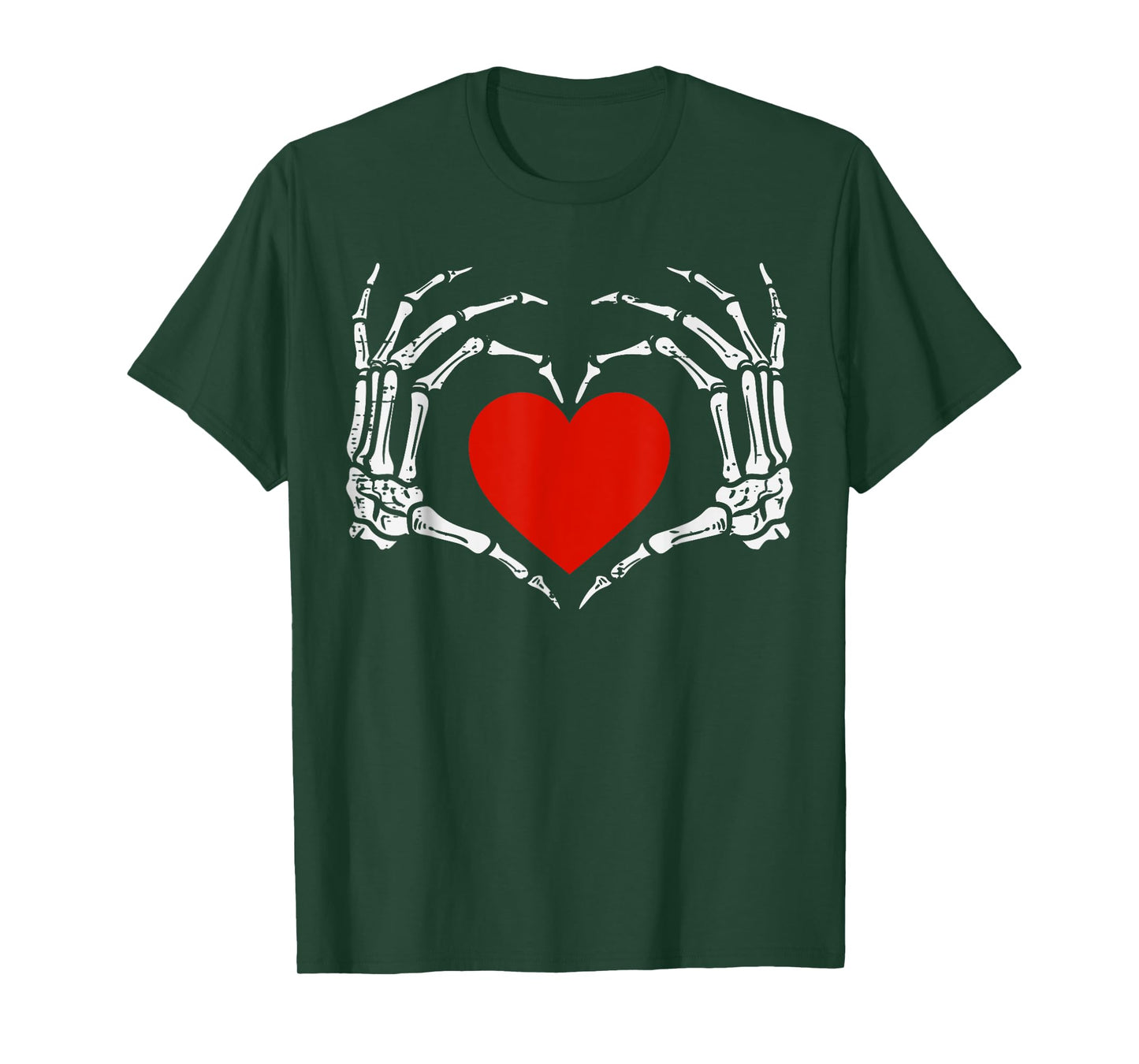 Skeleton Hands love Heart Sign Retro Halloween Costume T-Shirt