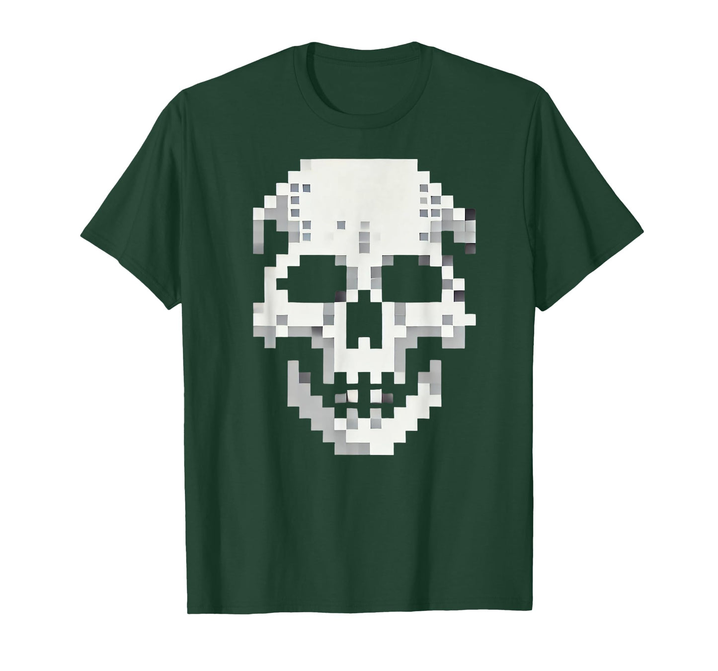 Skull for retro gaming and Halloween. Pixel 80s game skull T-Shirt