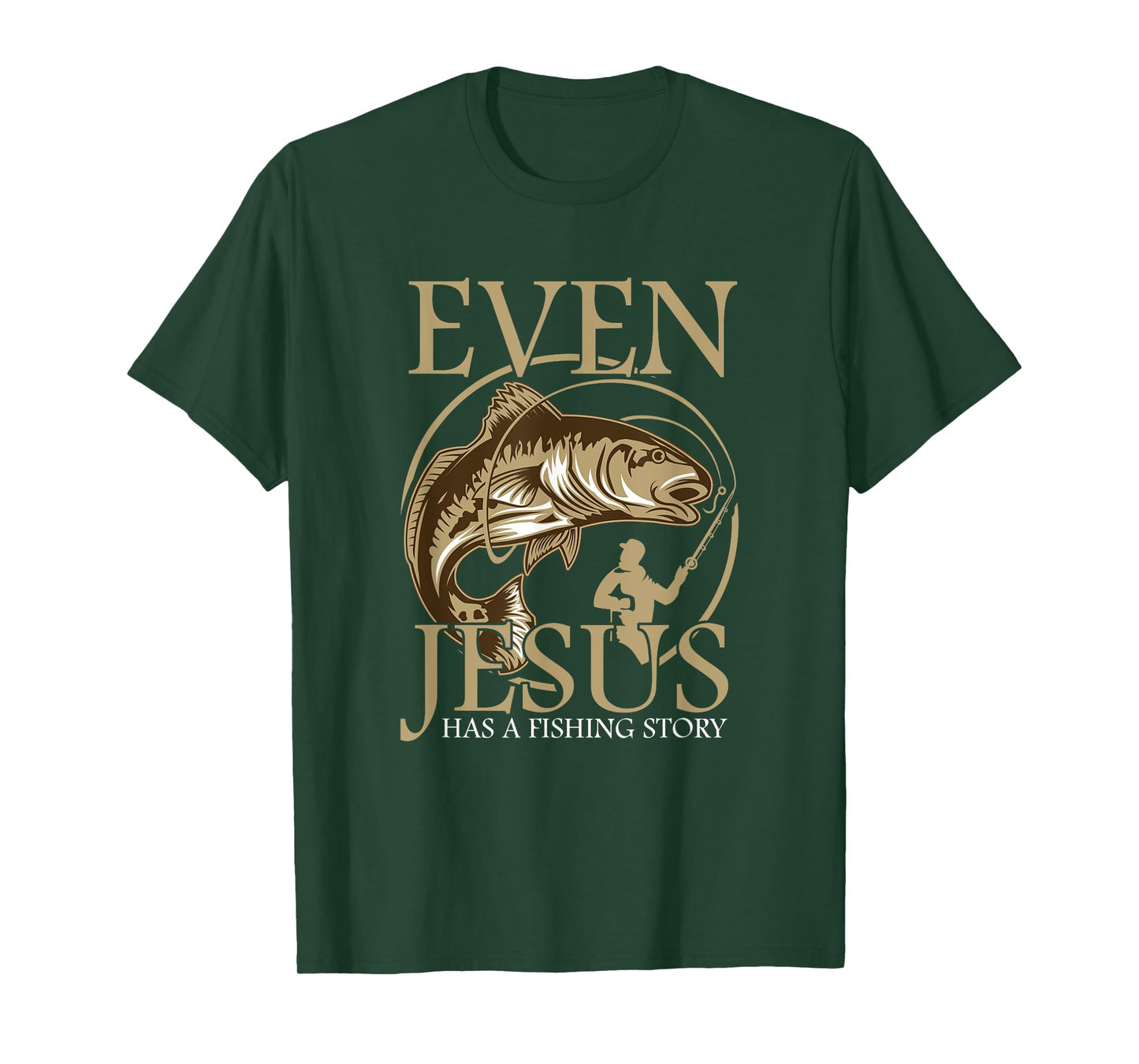 Religious Fisherman Even Jesus Has a Fishing History T-Shirt