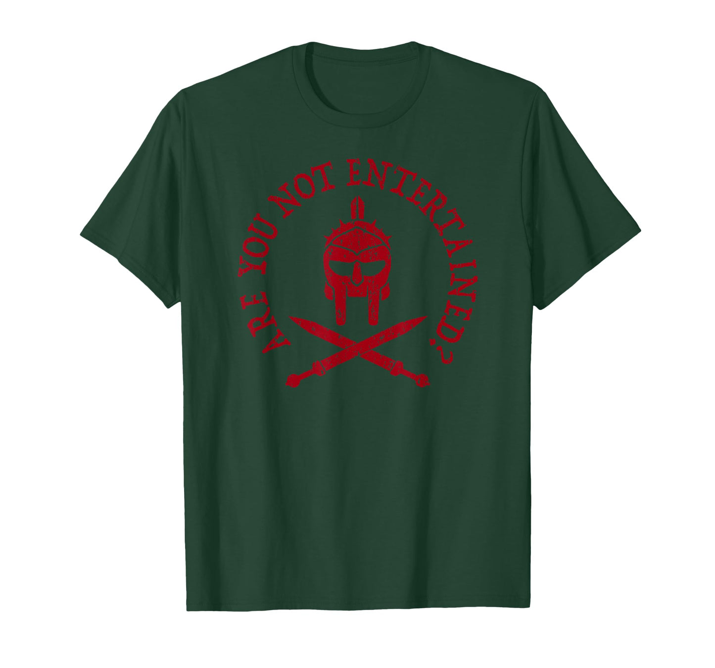 The Five Rings Collection ARE YOU NOT ENTERTAINED? Unisex-Adults MMA T-Shirt Black Small