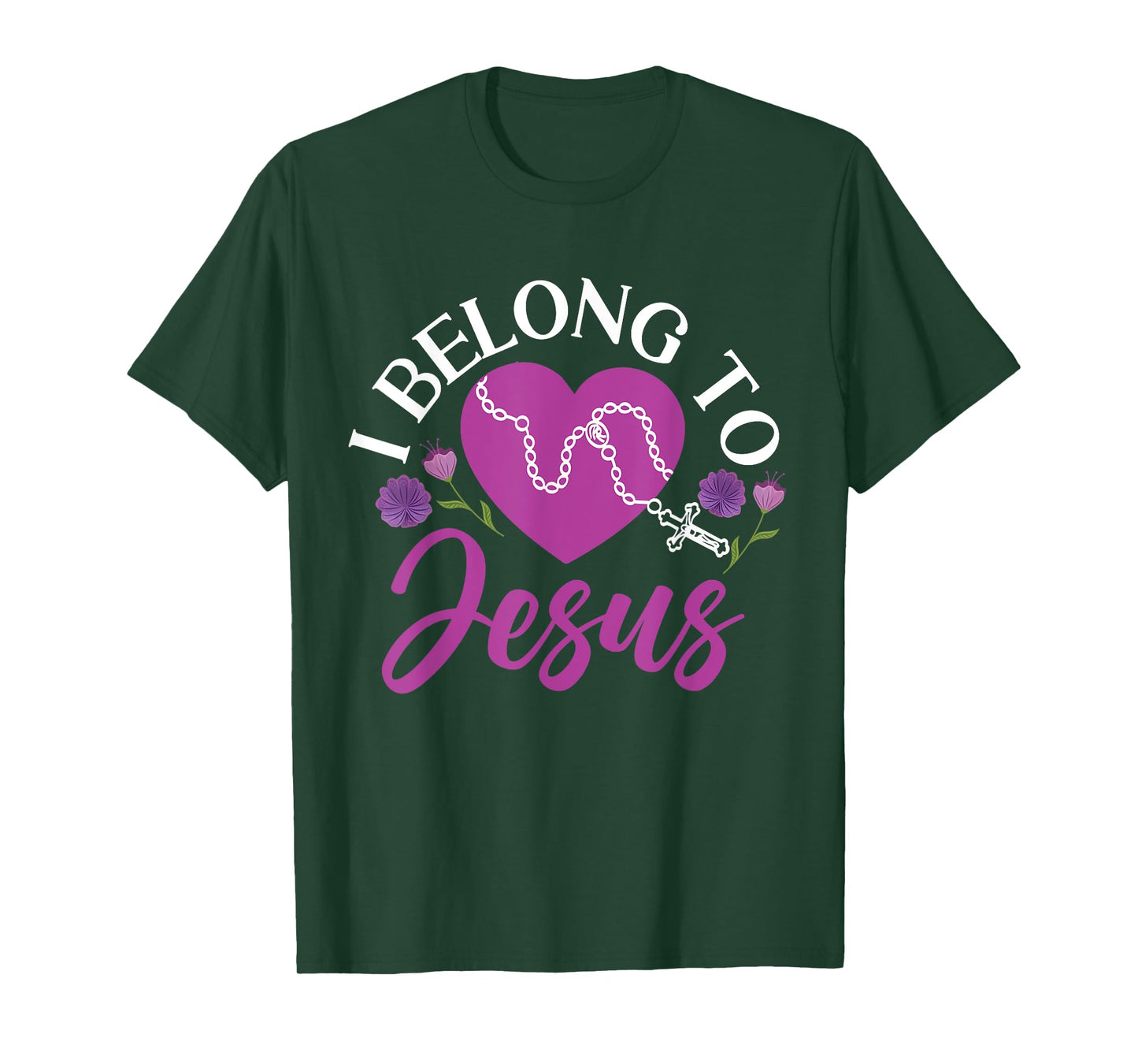 I Belong To Jesus Heart Design For Women And Girls T-Shirt
