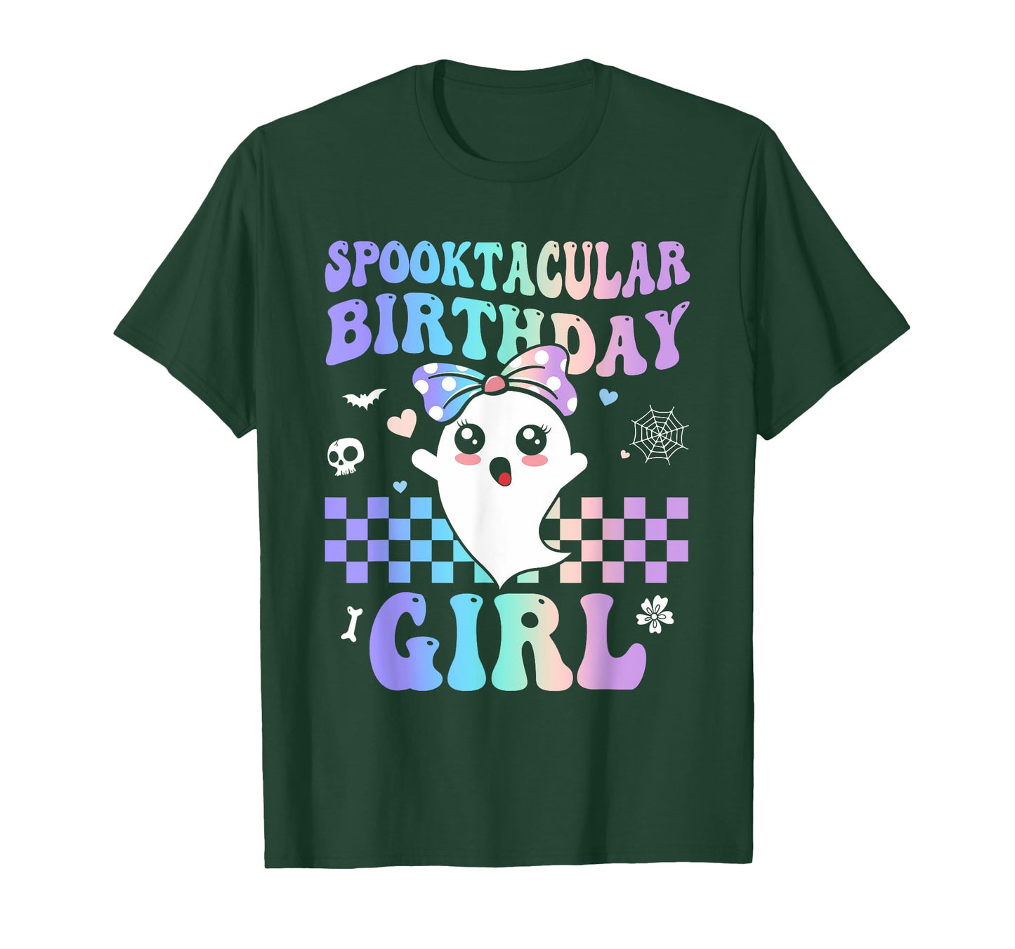 Spooktacular Birthday Cute Ghost Halloween Birthday Kid Girl T-Shirt