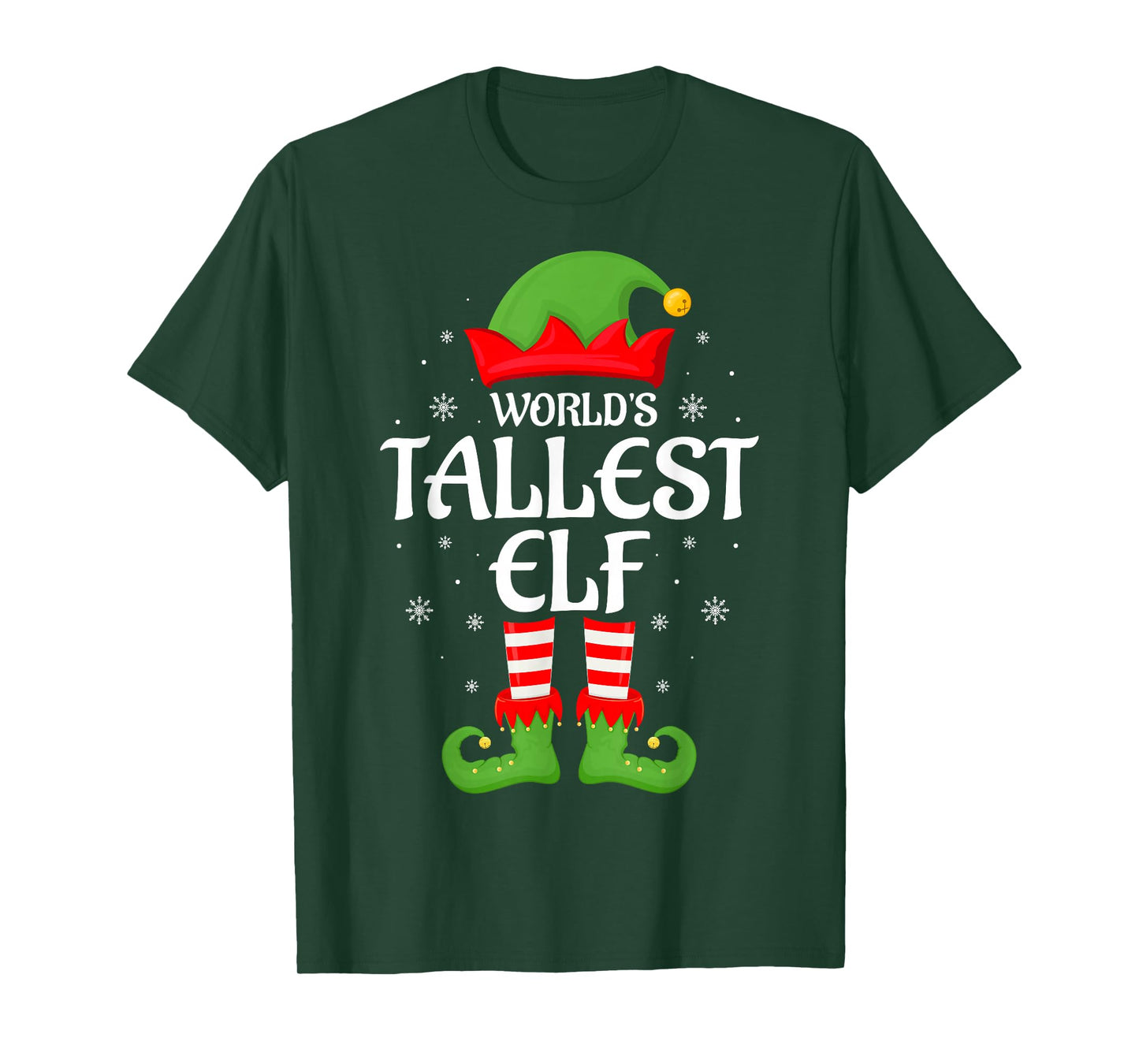 World's Tallest Elf Xmas Family Matching Elf Squad Christmas T-Shirt
