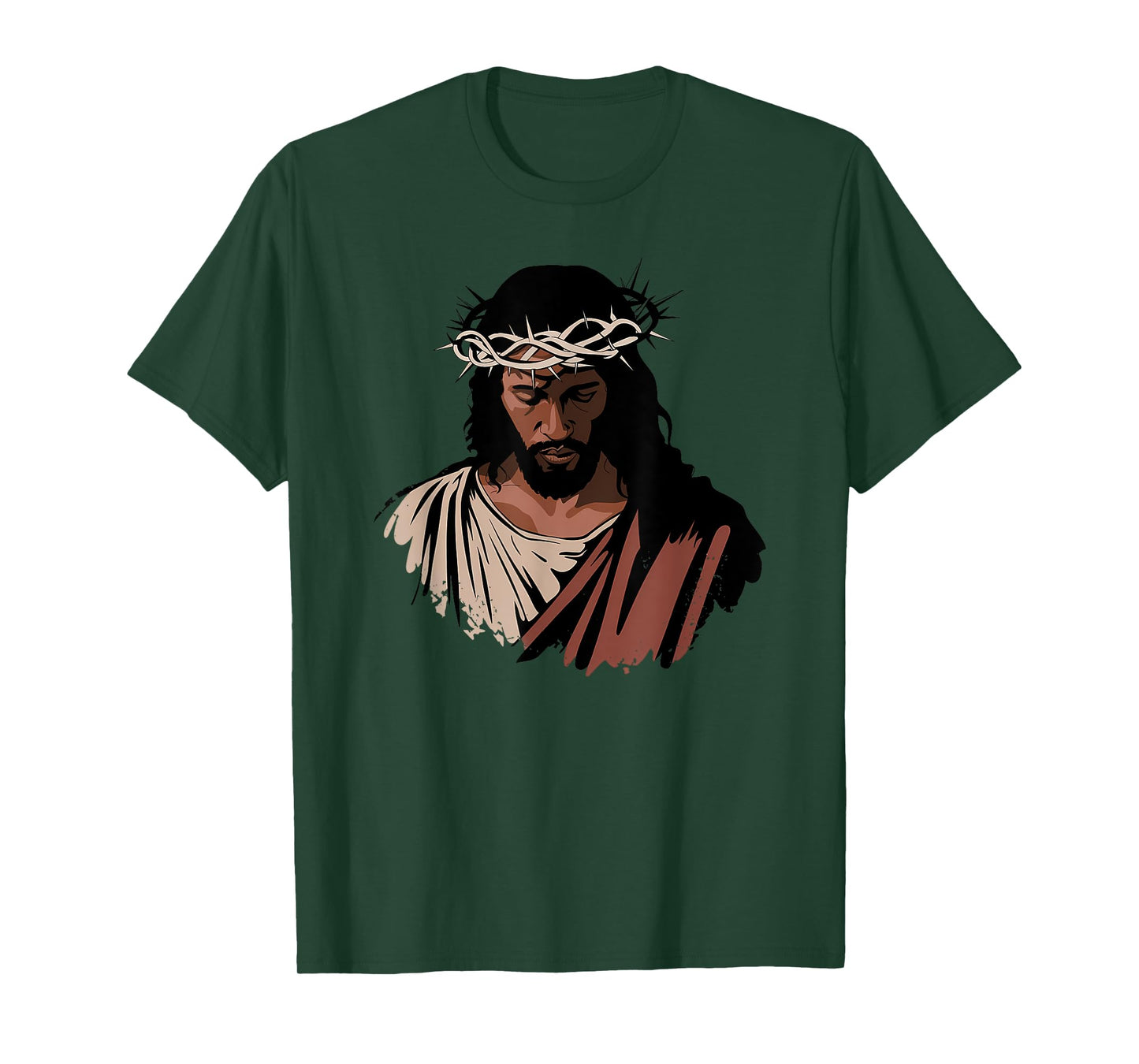 African American Jesus Portrait Black Christian T-Shirt