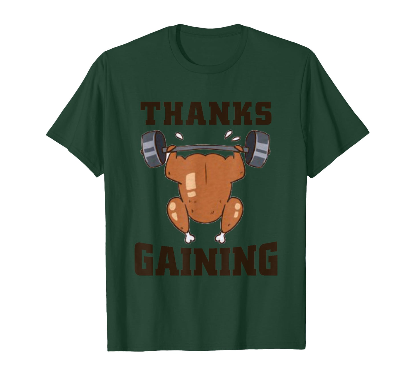 Funny Thanksgiving Gifts Thanks Gaining Gym Workout T-Shirt