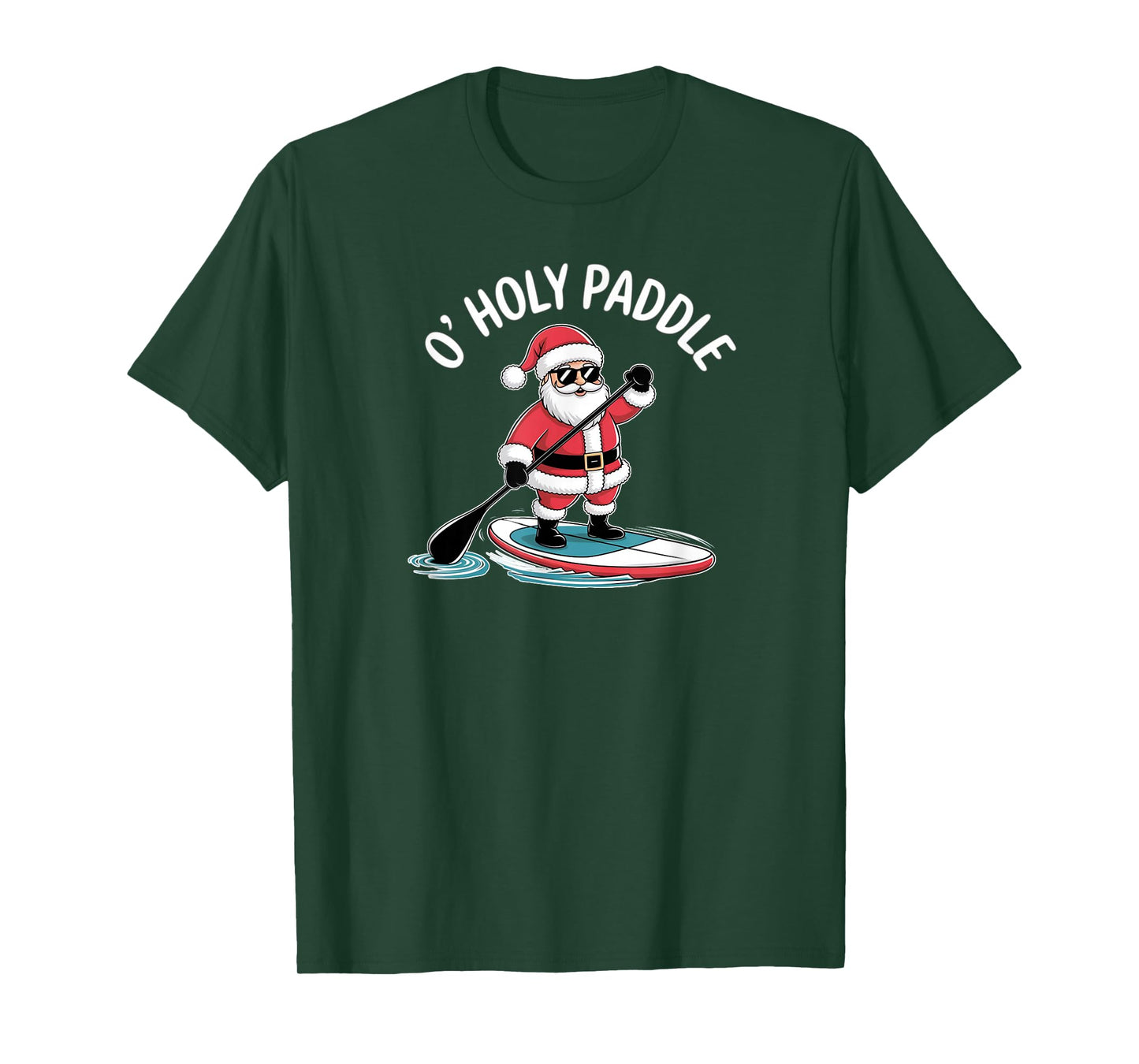 SUP O'Holy Paddle Santa Claus Paddleboarding T-Shirt