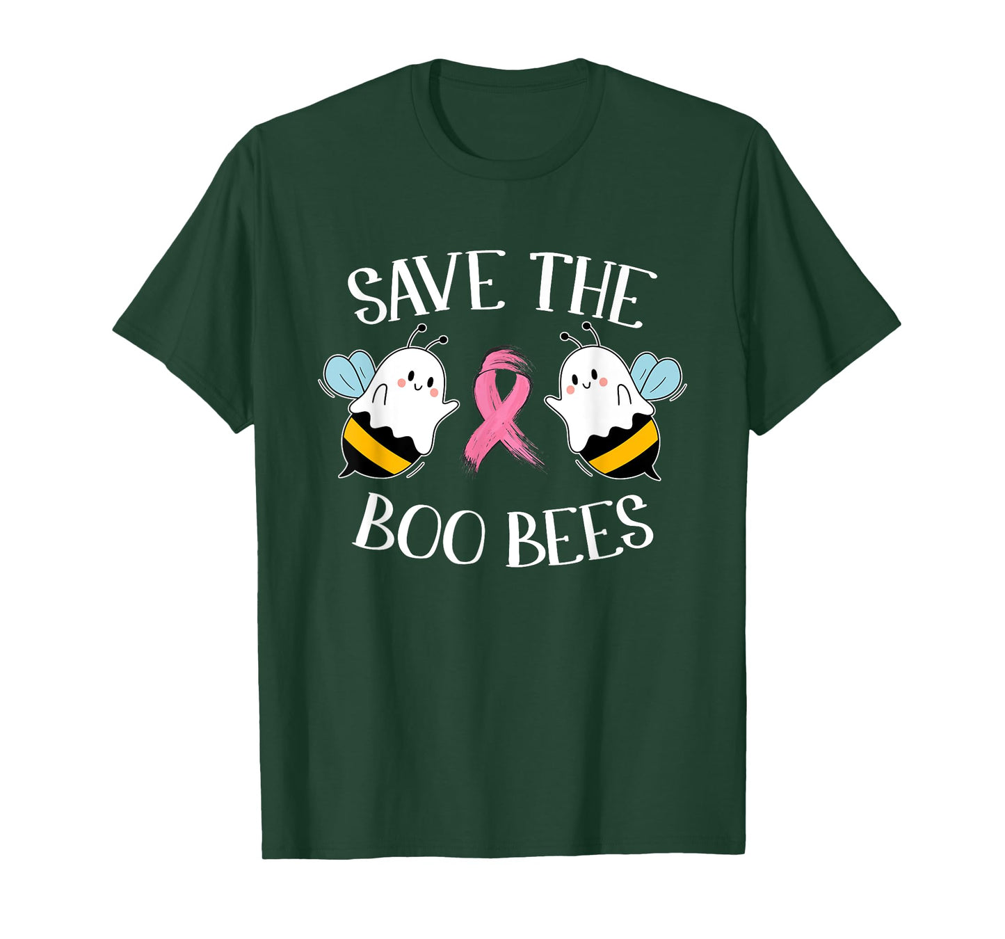 Save The Boo-Bees Lazy Halloween Costume Breast Cancer T-Shirt