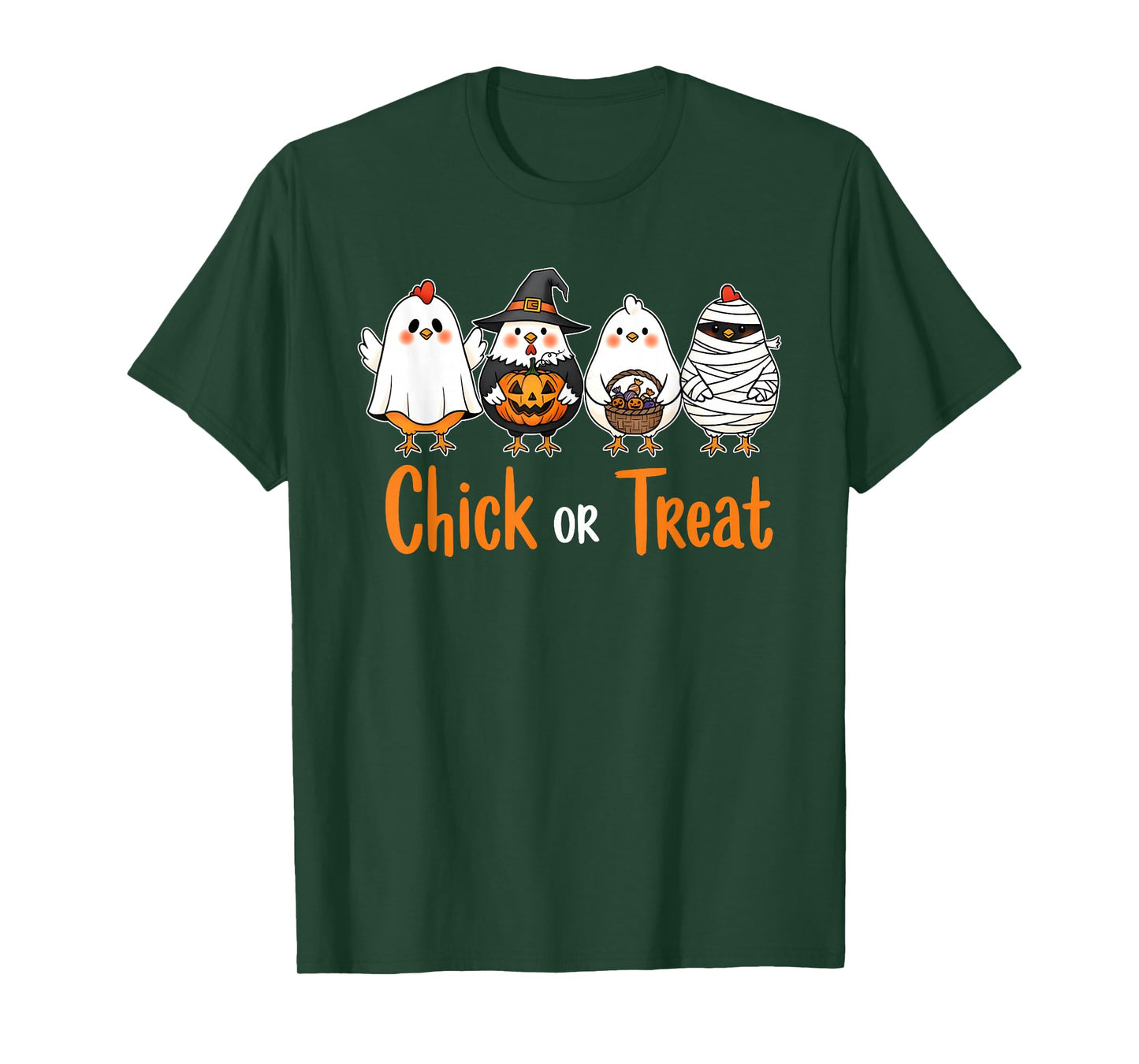 Chick Or Treat Funny Halloween Witch Spooky Cute Chicken T-Shirt