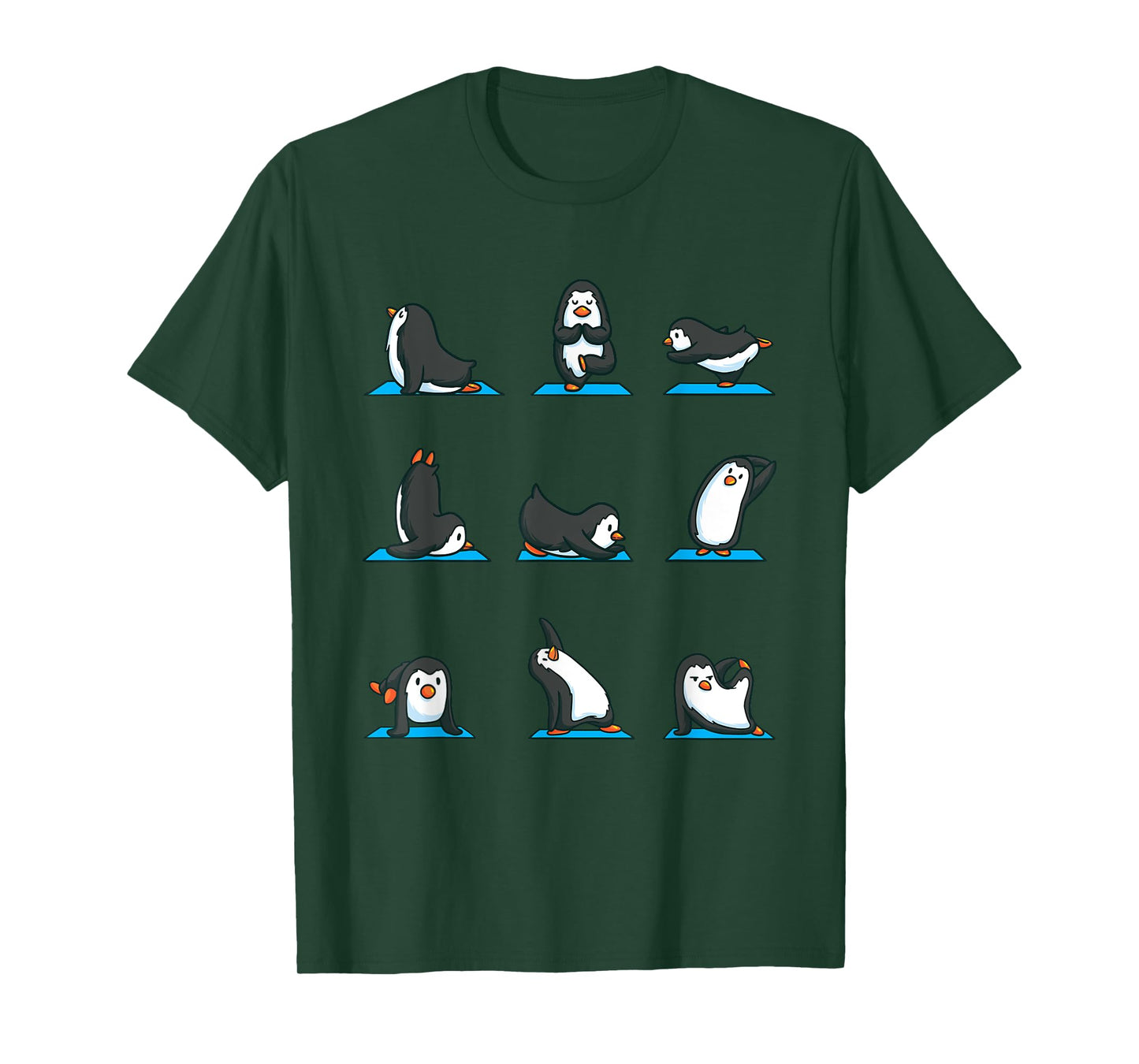 Funny Penguin Shirt for Girls Women Yoga Meditation Gym T-Shirt