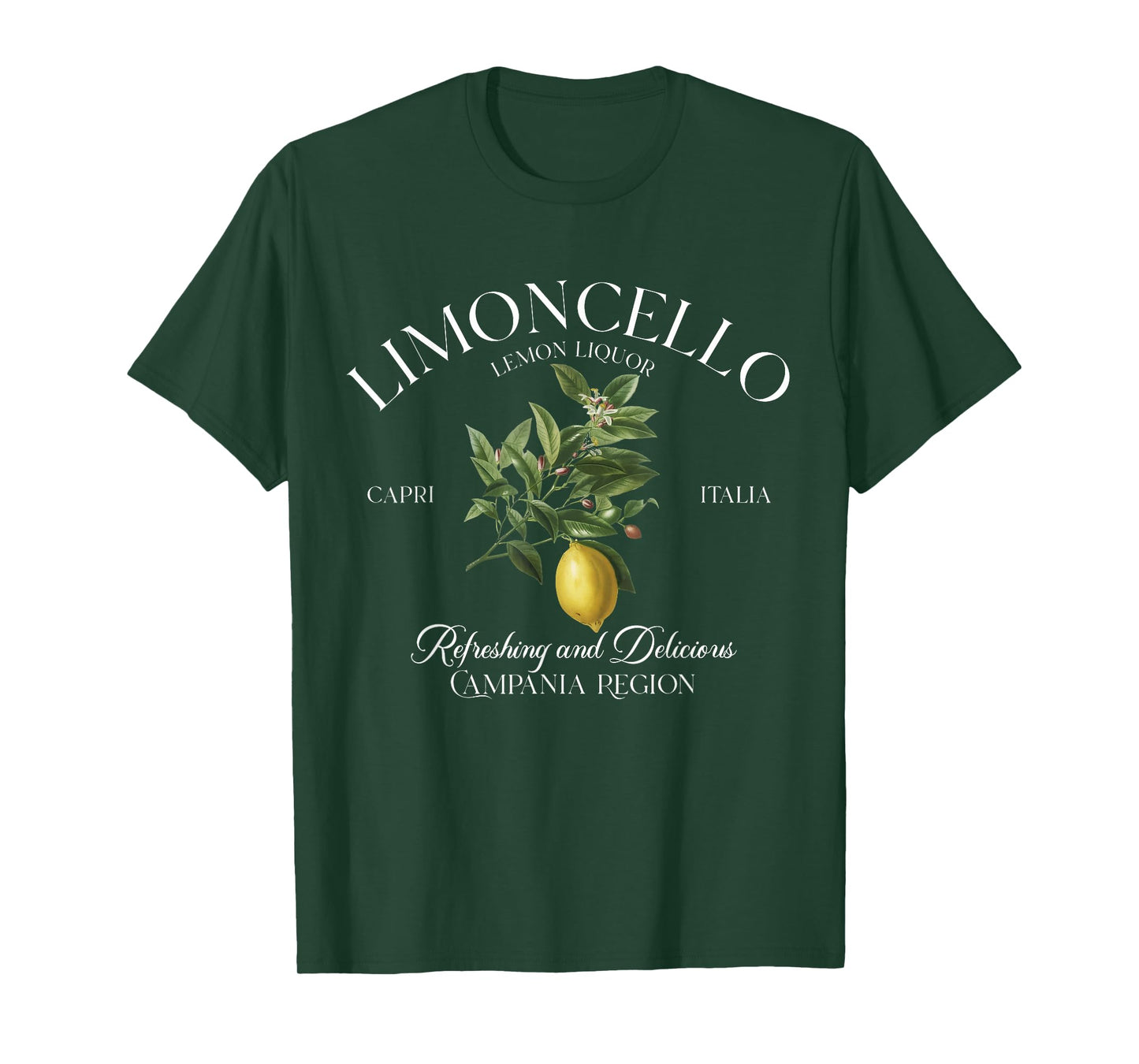 Vintage Limoncello Refreshing Lemon Graphic Italy Vacation T-Shirt