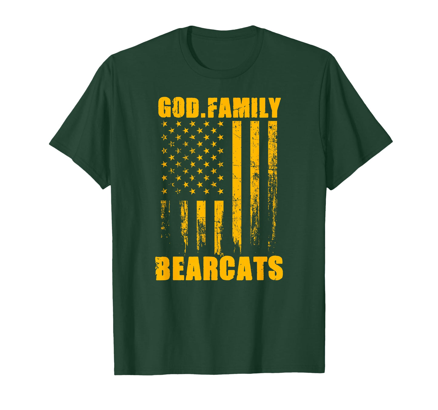 Whitesboro Bearcats God. Family. Vintage USA Flag T-Shirt