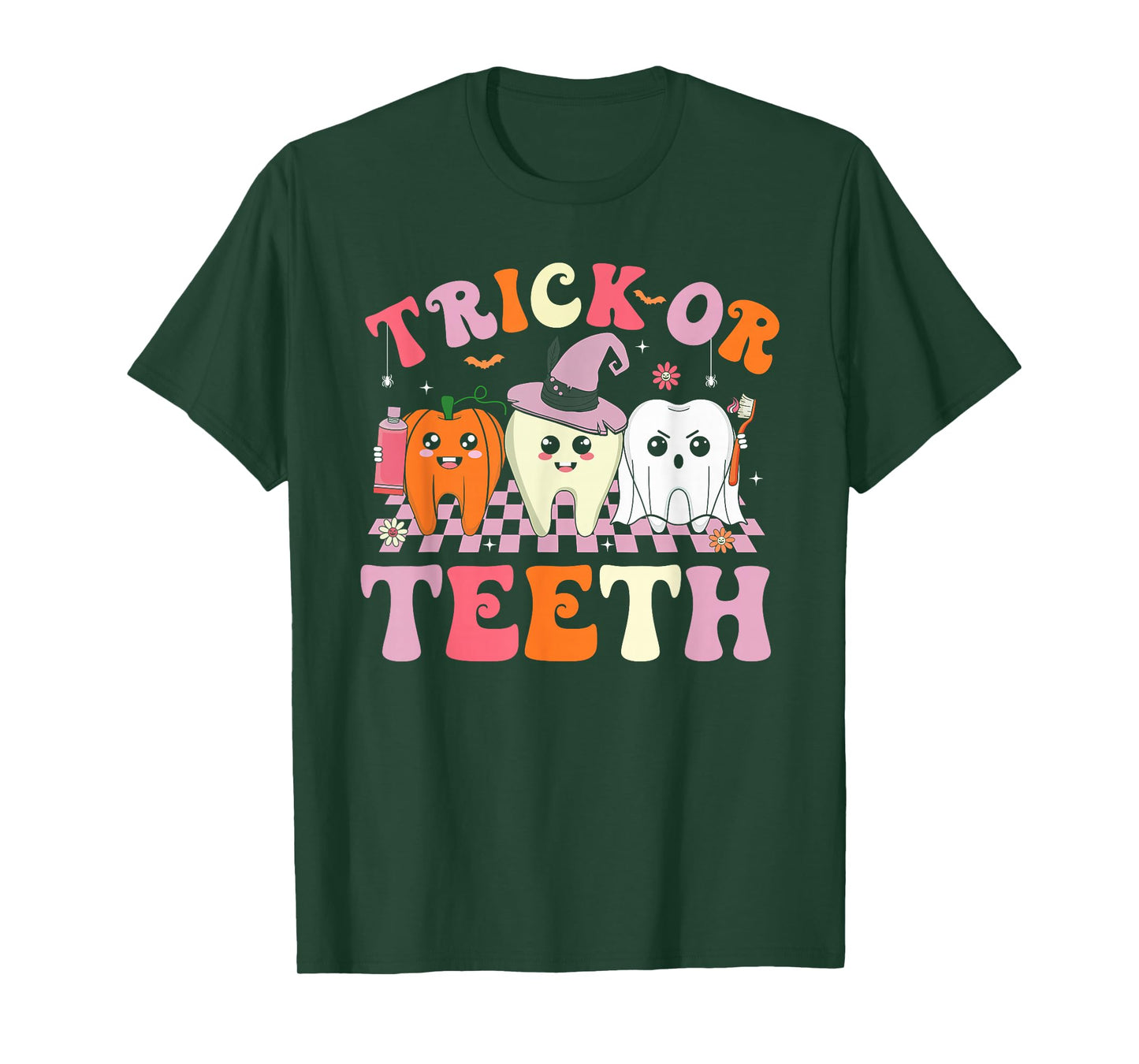 Funny Halloween Shirts Dentist Dental Squad Trick or Teeth T-Shirt