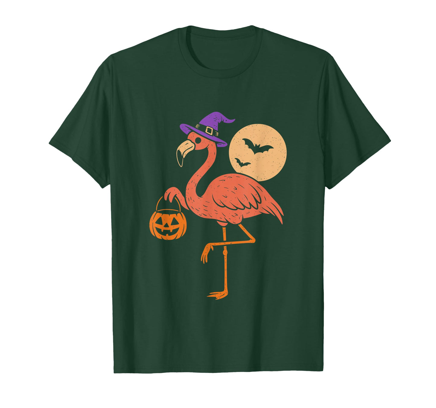 Flamingo Pumpkin Halloween Jack O Lantern T-Shirt