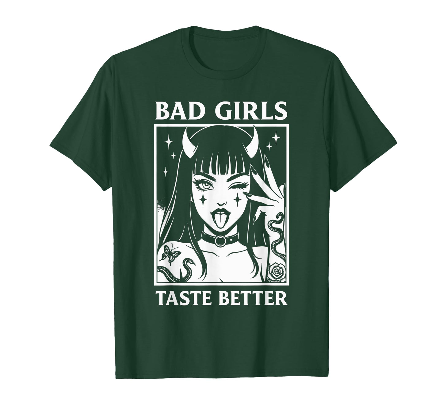 Vintage Bad Girls Taste Better Tattoos Lovers For Women T-Shirt