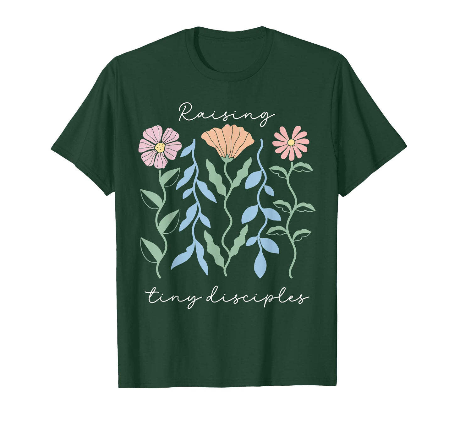 Raising Tiny Disciples Christian Religious Followers Mom T-Shirt