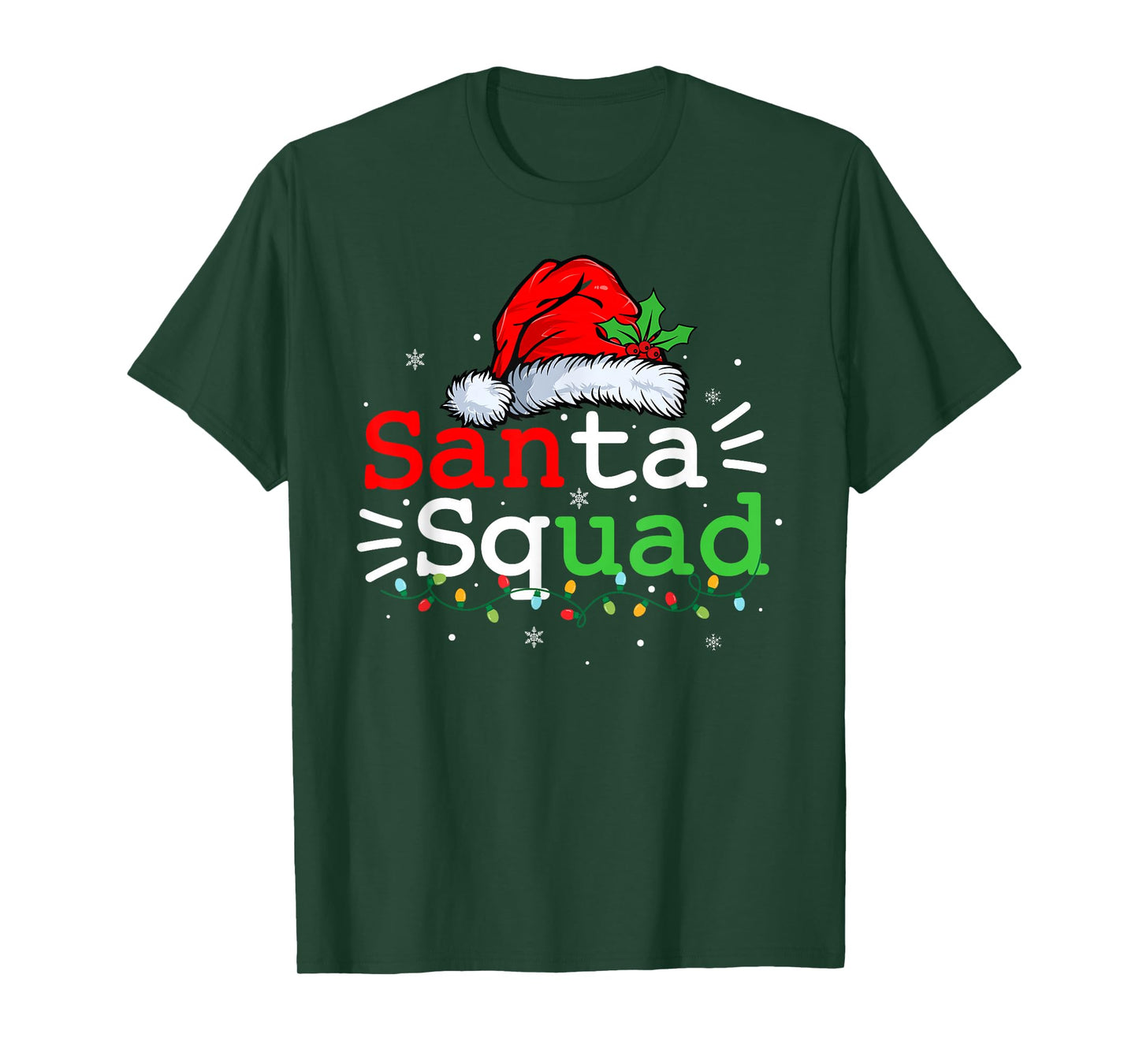 Santa Squad Christmas Pajamas Matching Family Group Xmas T-Shirt