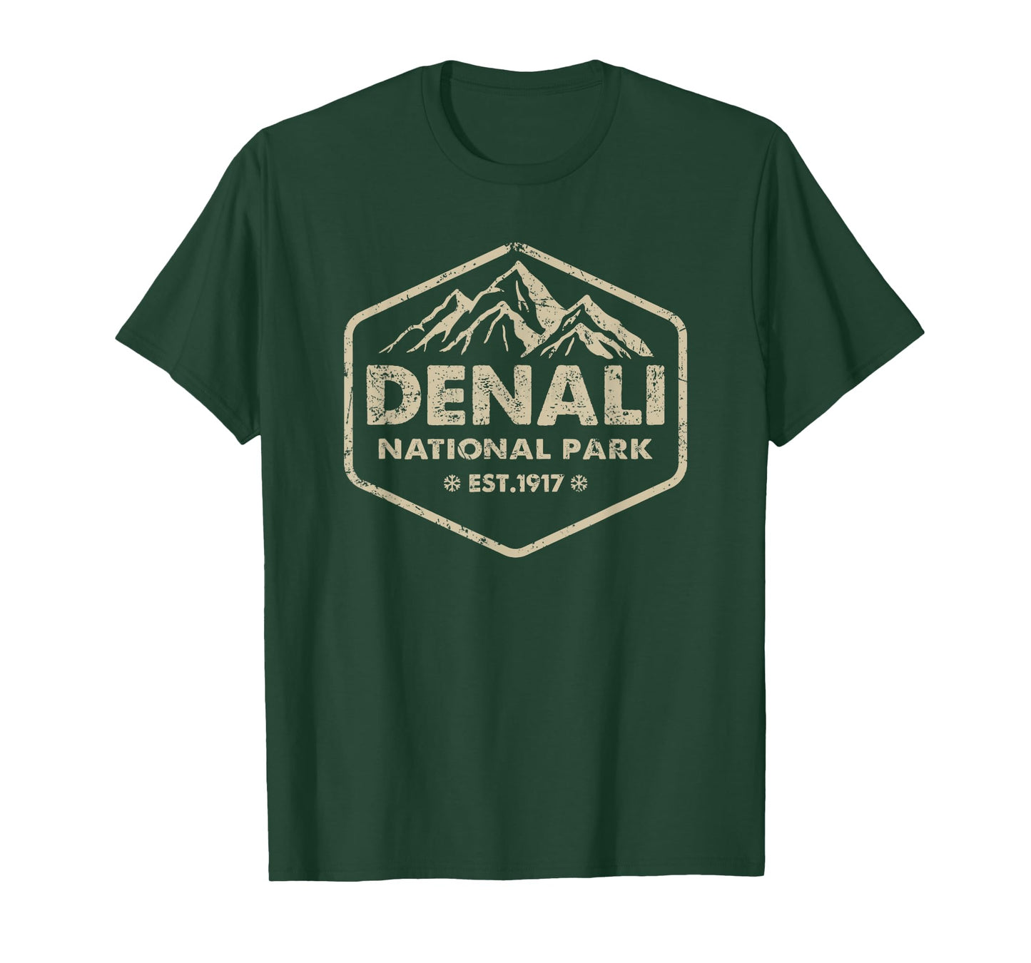 Vintage Denali National Park Alaska Mountains Nature Est T-Shirt
