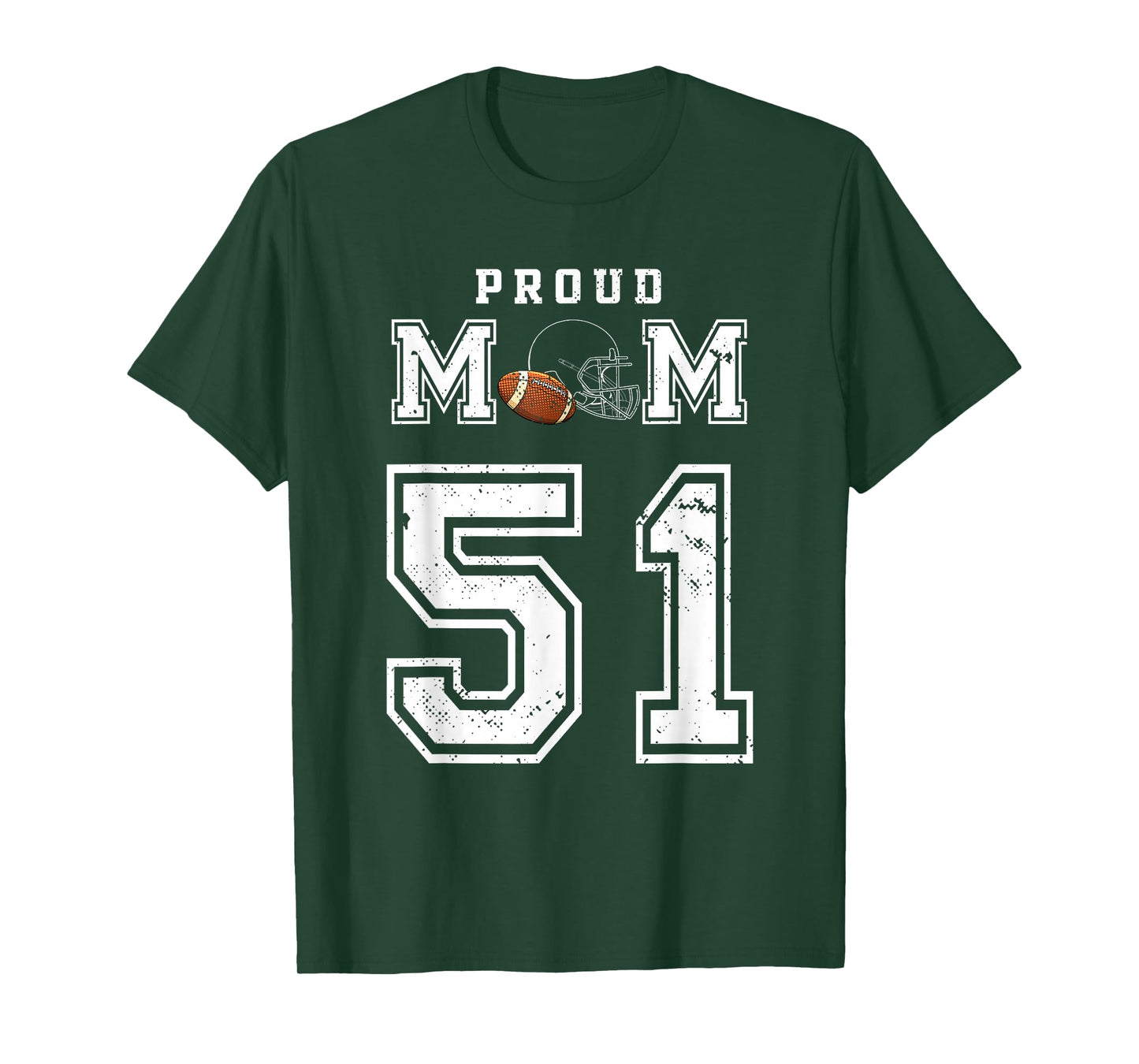 Custom Proud Football Mom Number 51 Personalized For Women T-Shirt