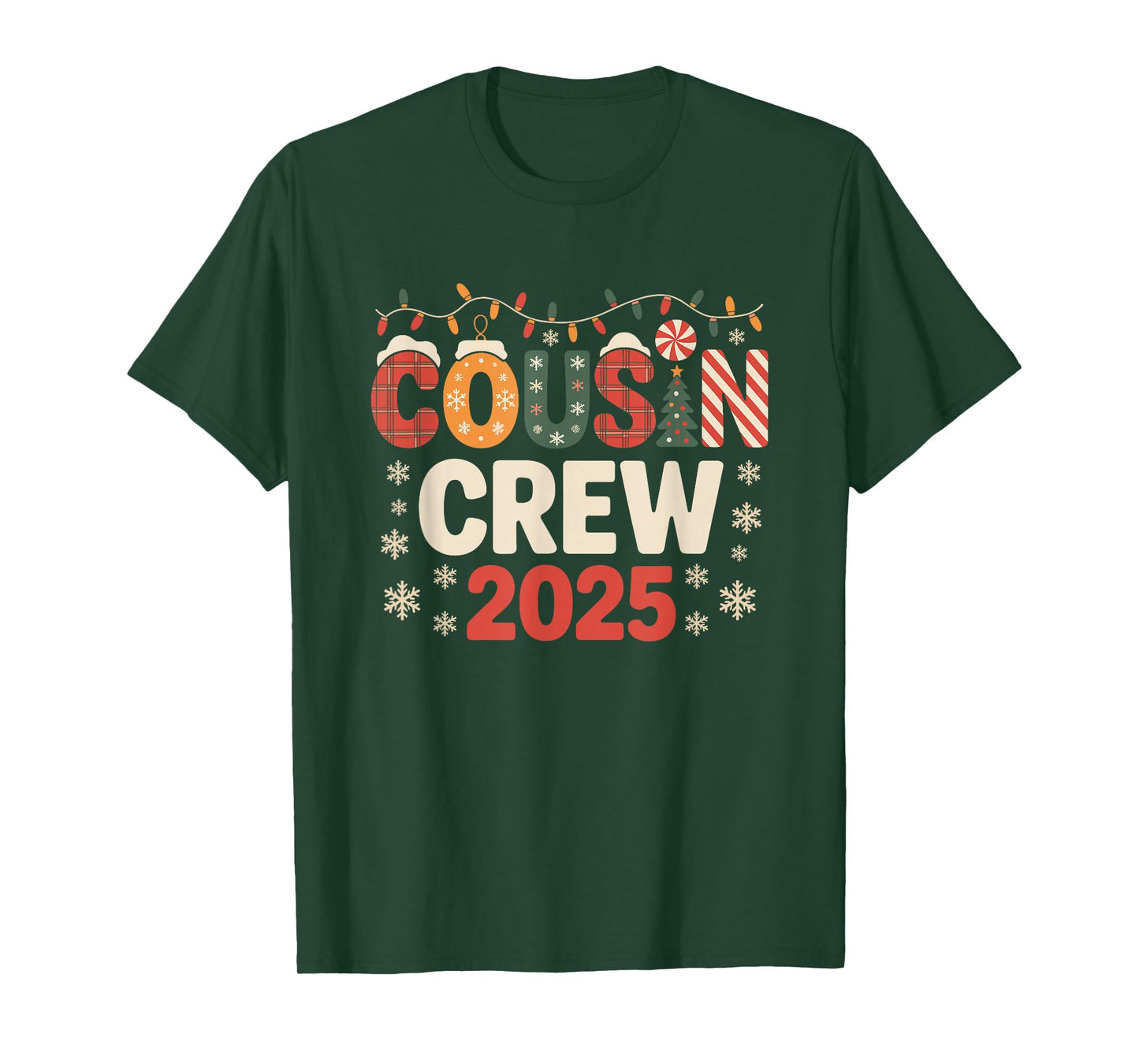 Cousin Crew Christmas 2025 Family Matching Xmas T-Shirt
