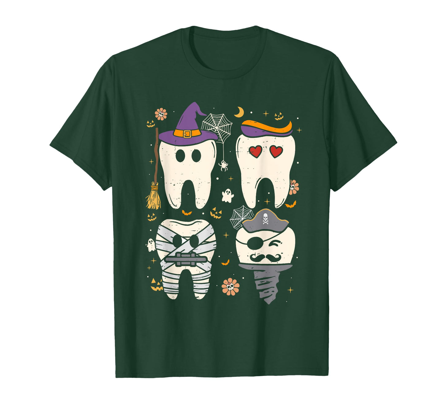 Halloween Dentist Witch Teeth Dental Crew Costume Men Women T-Shirt