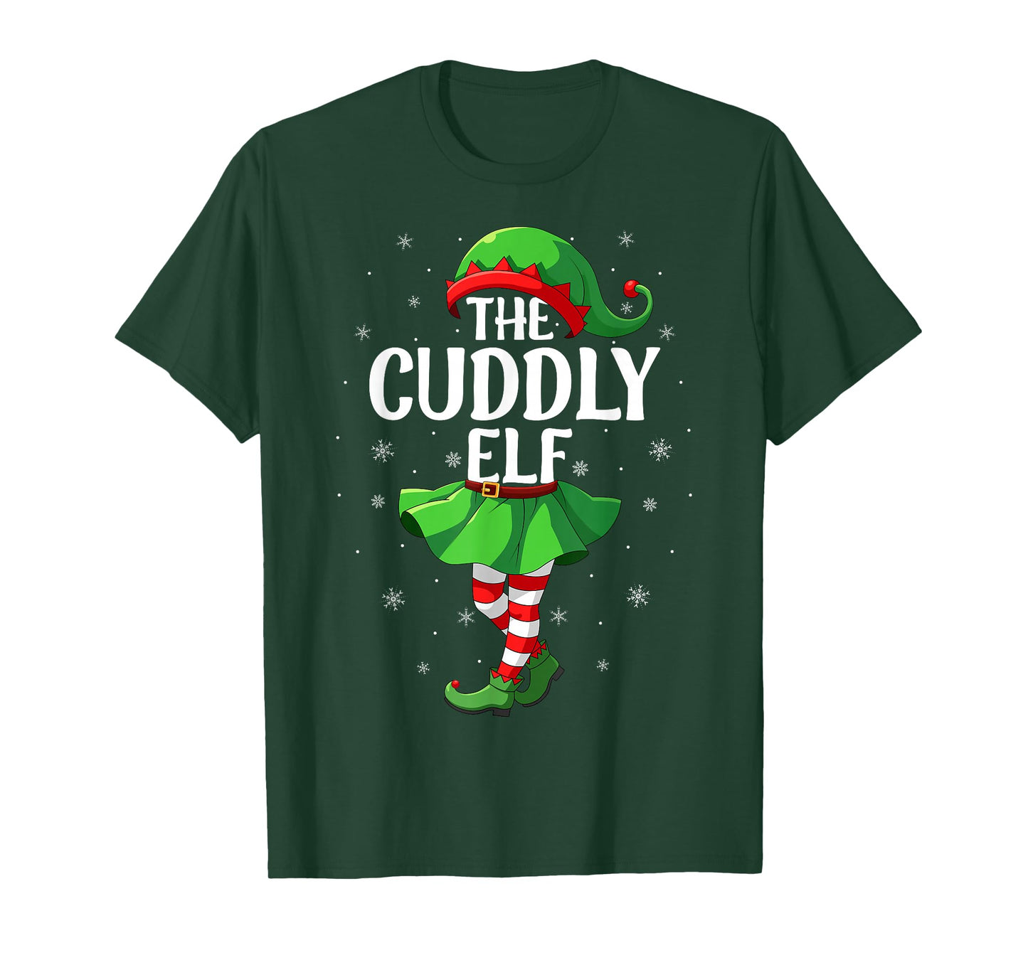 Cuddly Elf Christmas Girls Women Elf Squad Xmas Family T-Shirt