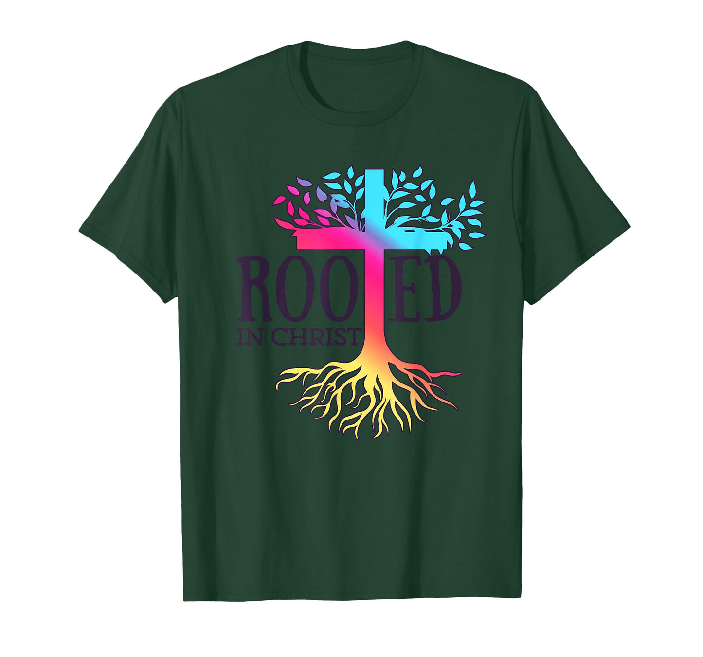 Rooted in Christ Tree Roots T-Shirt