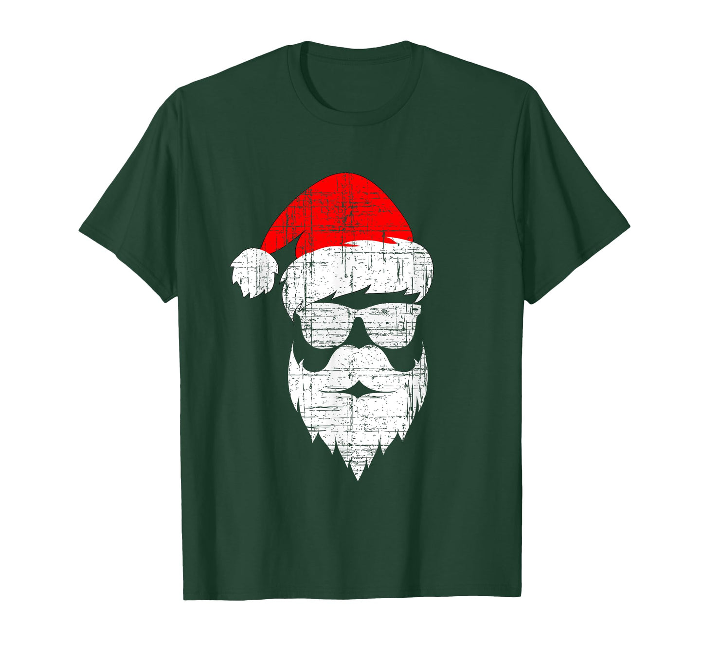 Vintage Santa Face Christmas Xmas Family Matching Pajamas T-Shirt