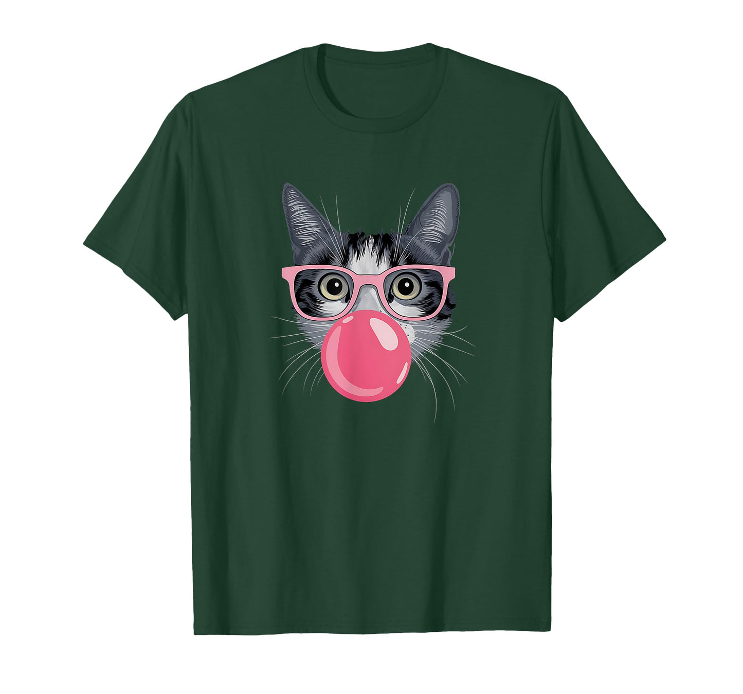 Cute Cat Bubble Gum for Women Funny Cat Lovers T-Shirt