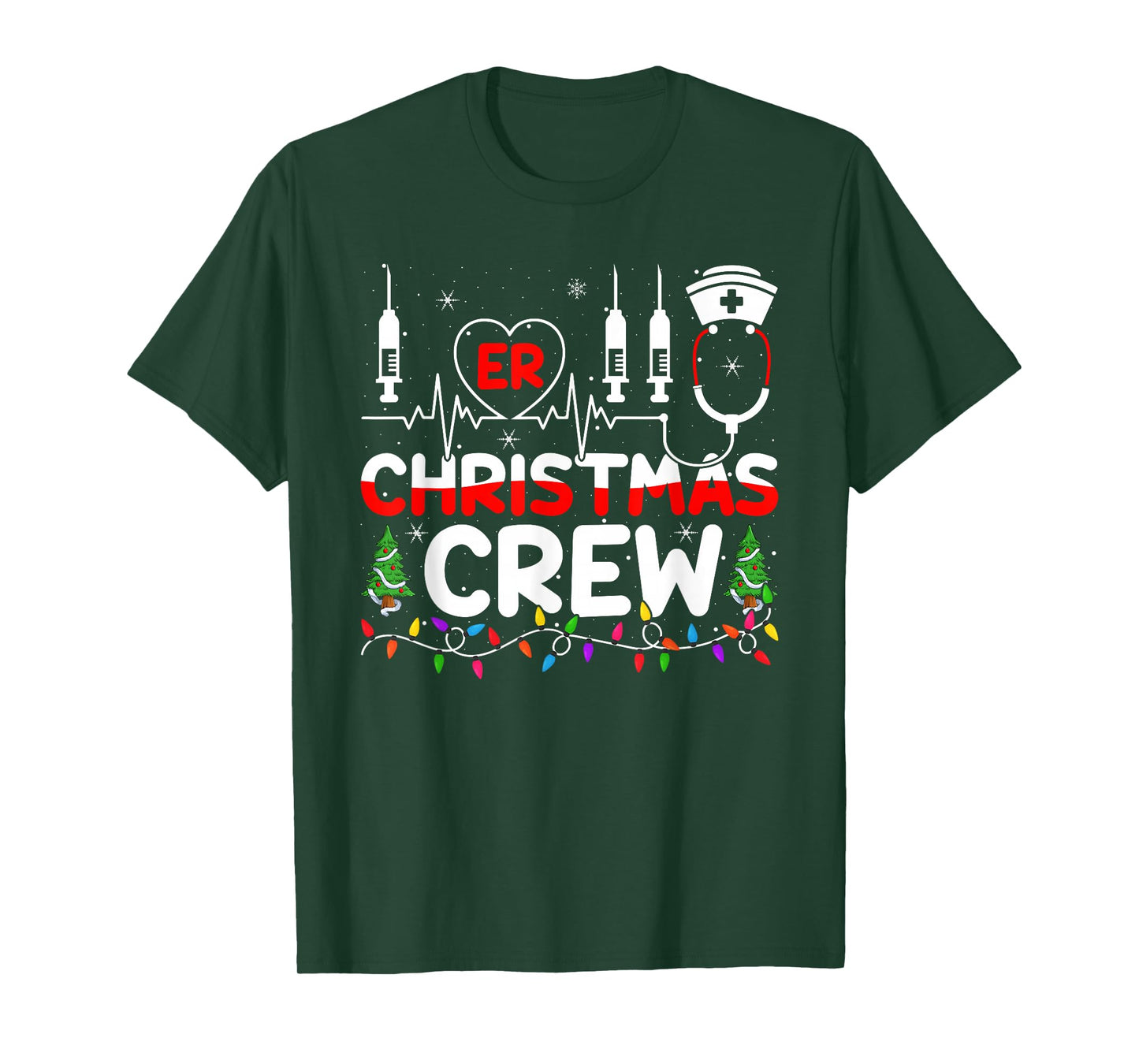 ER Nurse Christmas Crew Emergency Nurse Medical Nursing Xmas T-Shirt