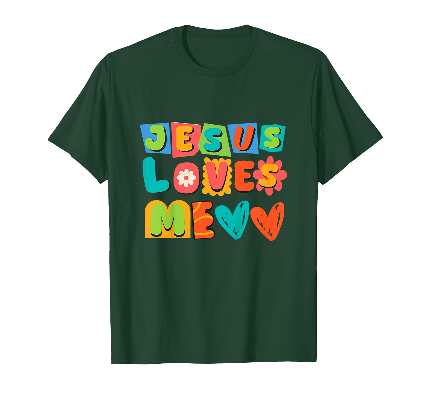 Groovy Jesus Loves Me Biblical Christian Church Retro Kids T-Shirt