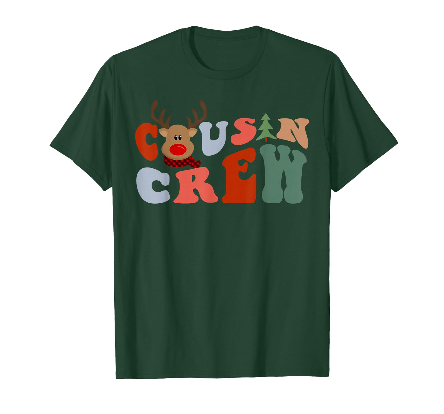 Cousin Crew Reindeer Rudolph Pajamas Holiday Merry Christmas T-Shirt