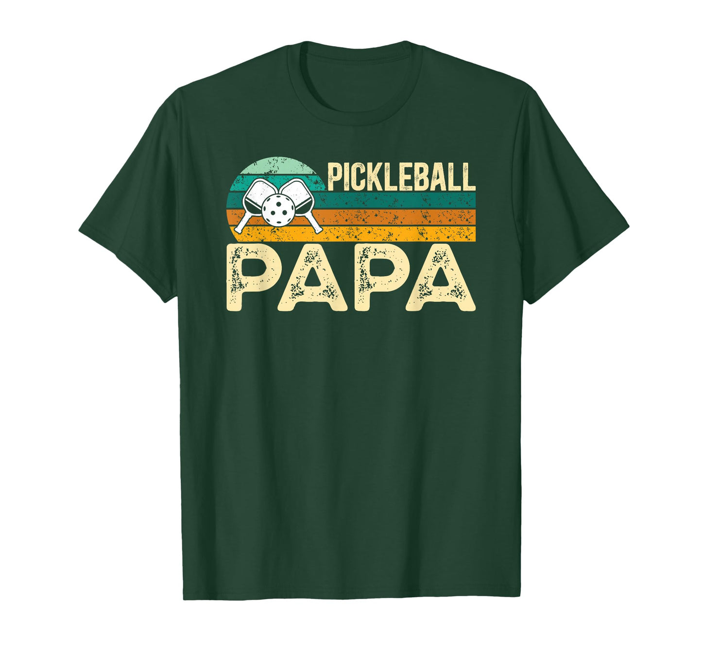 Pickleball Papa Retro Pickleball Player Papa Grandpa T-Shirt