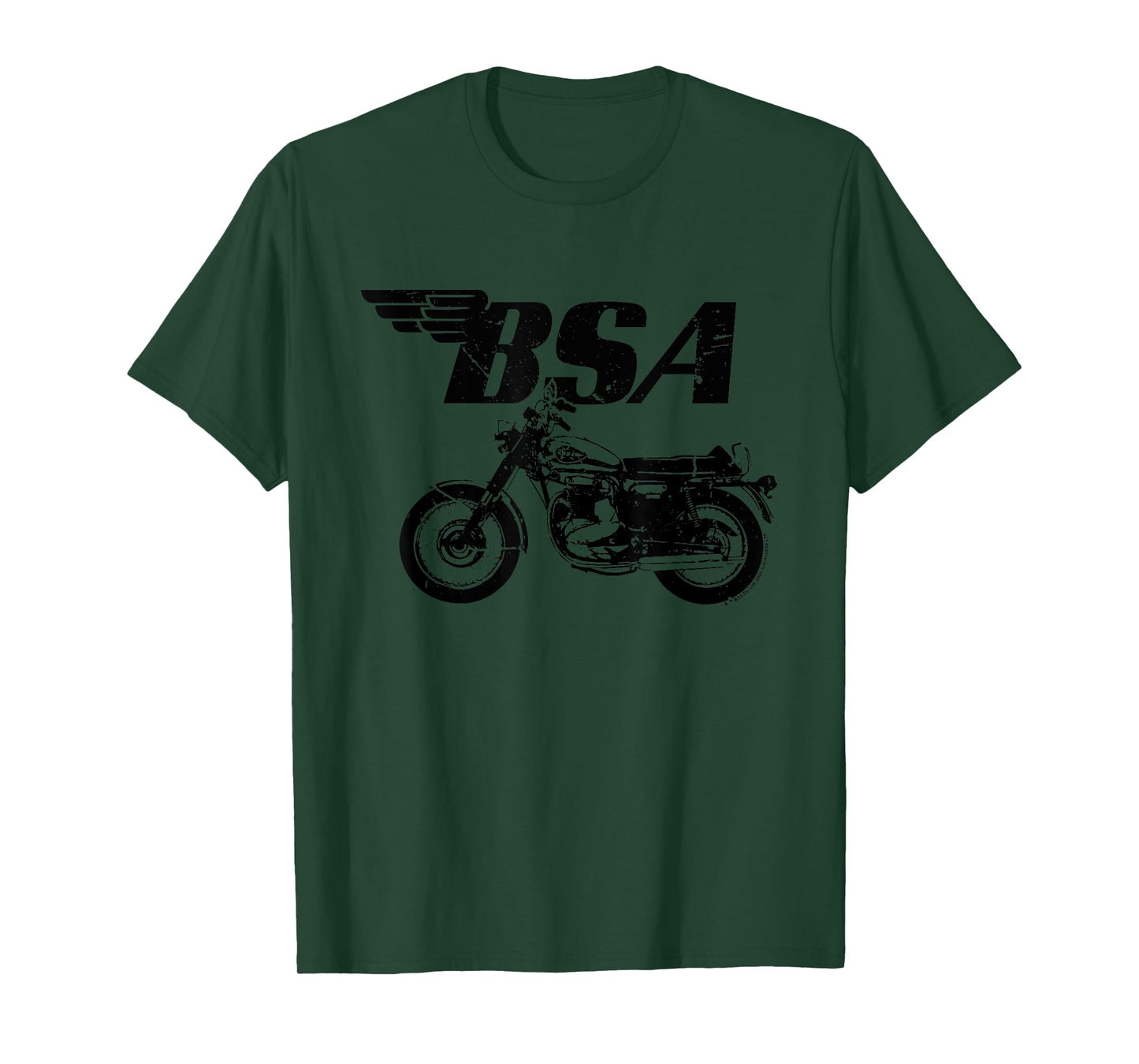 BSA Logo Distressed Thunderbolt Motorcycle T-Shirt