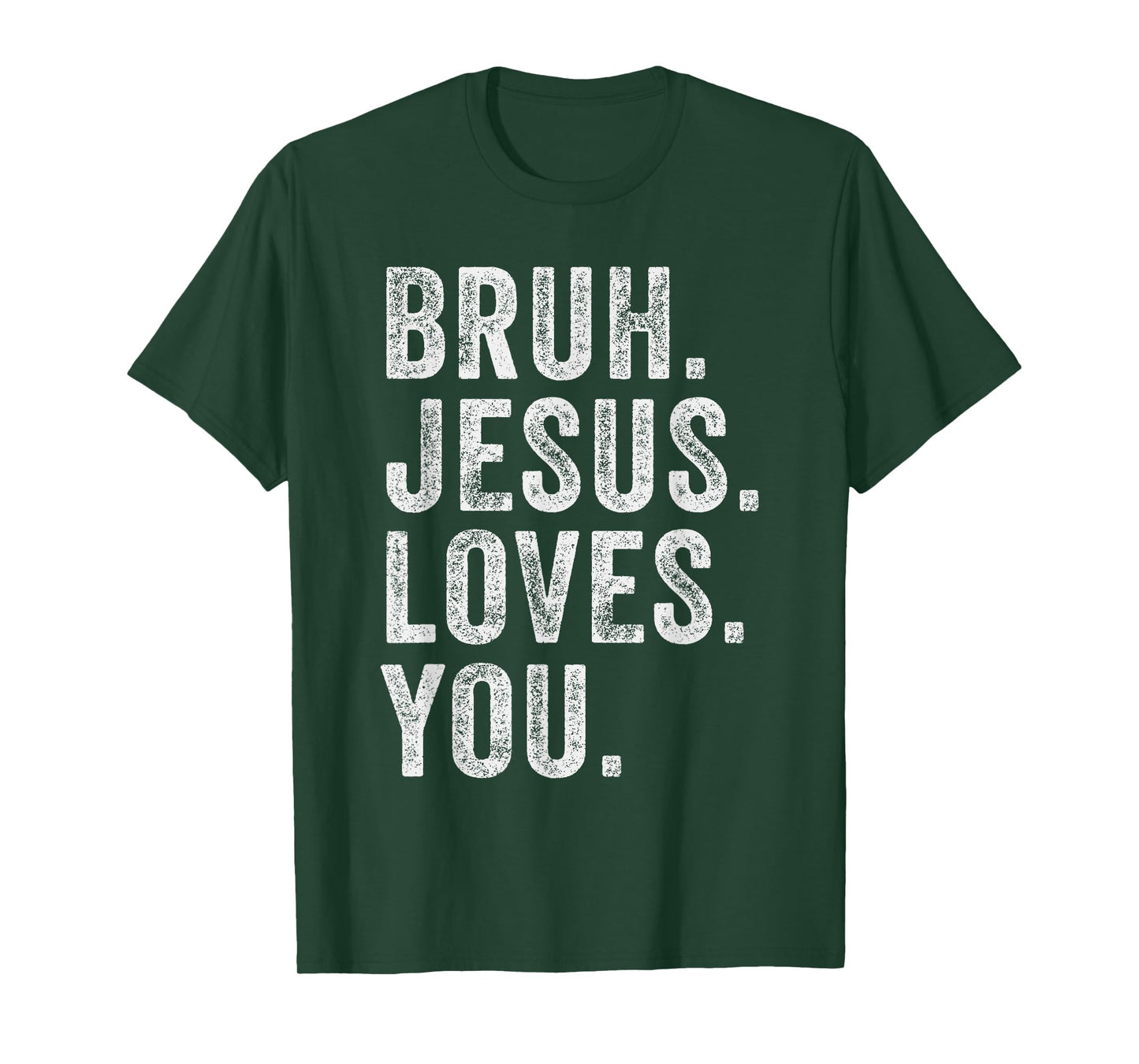 Bruh Jesus loves Brah Brother Greetings Teens Men Church T-Shirt