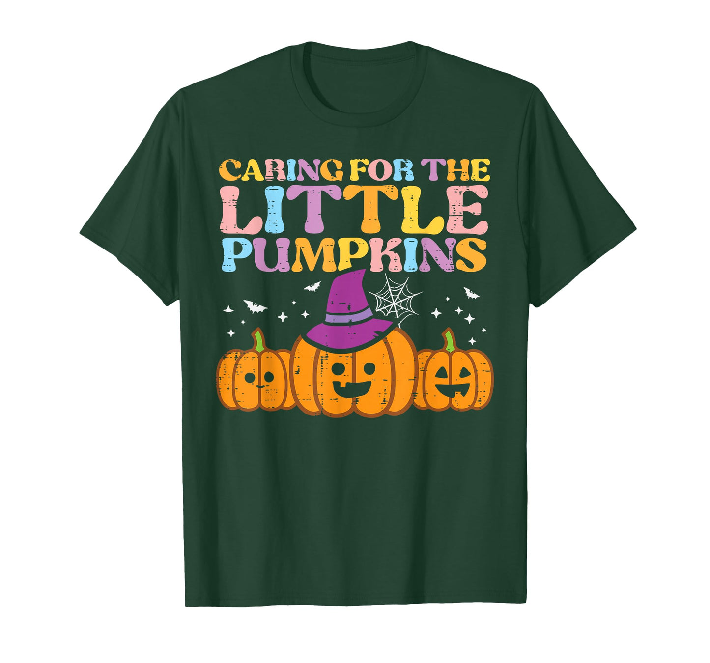 Halloween Nurse Caring Little Pumpkins Nicu Costume Women T-Shirt