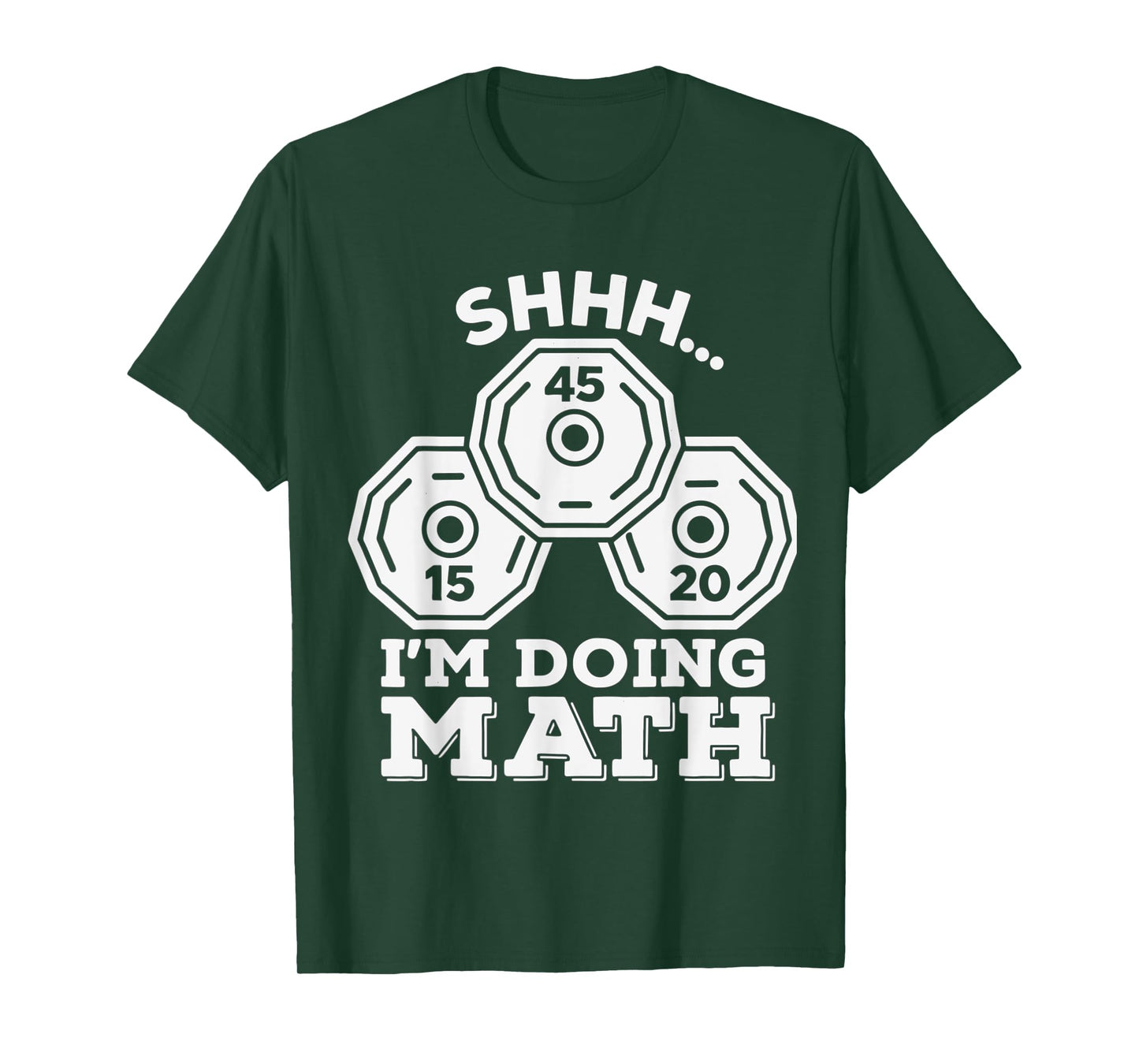 Shhh I’m Doing Math Gym – Funny Weightlifting Plate Counting T-Shirt