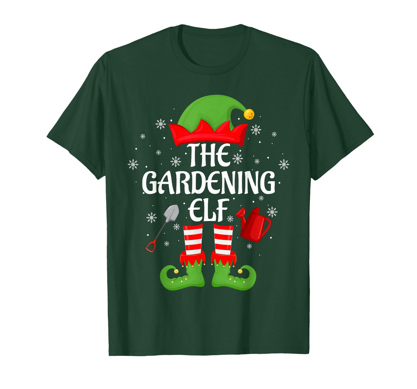 Gardening Elf Xmas Matching Family Elf Squad Christmas T-Shirt