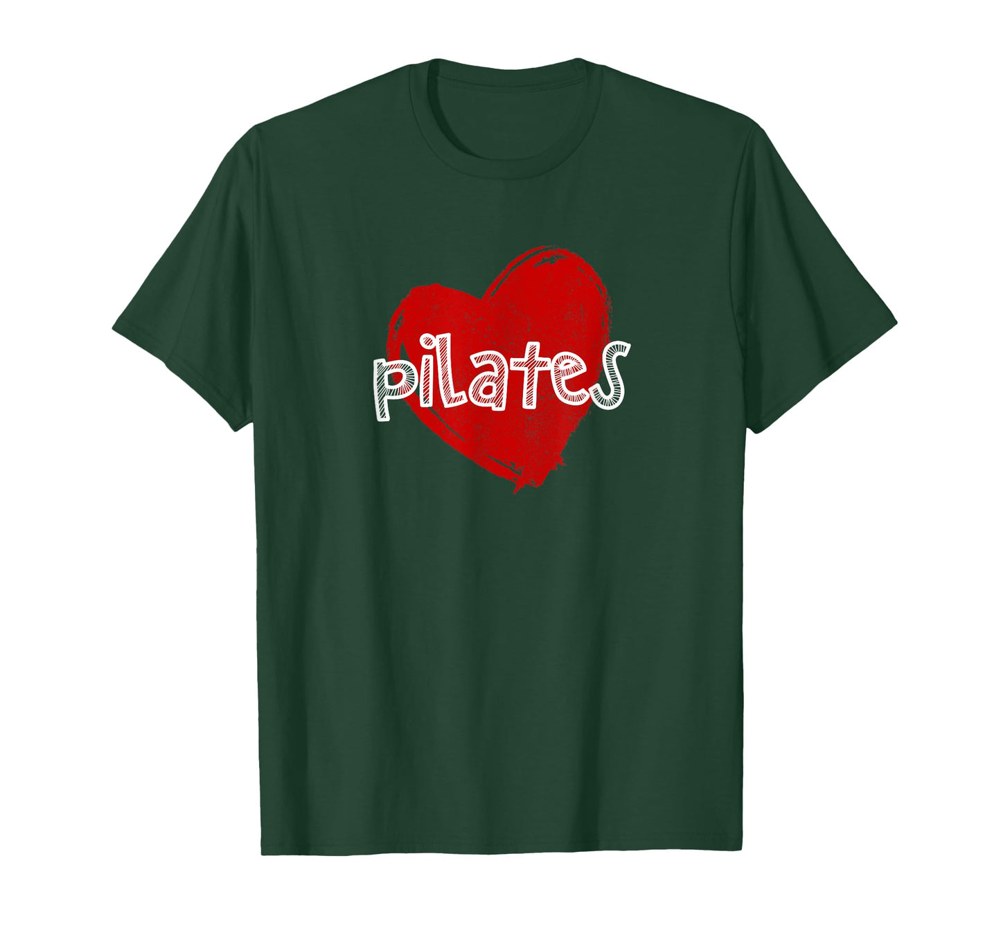 Pilates Love Funny Cute Heart Gym Teacher Pilates Class Men Women Kids T-Shirt