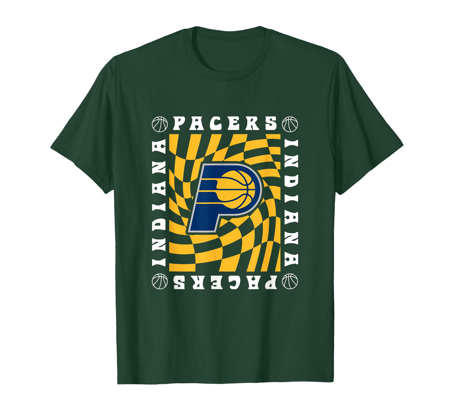 NBA Indiana Pacers Retro Checkerboard Wave T-Shirt