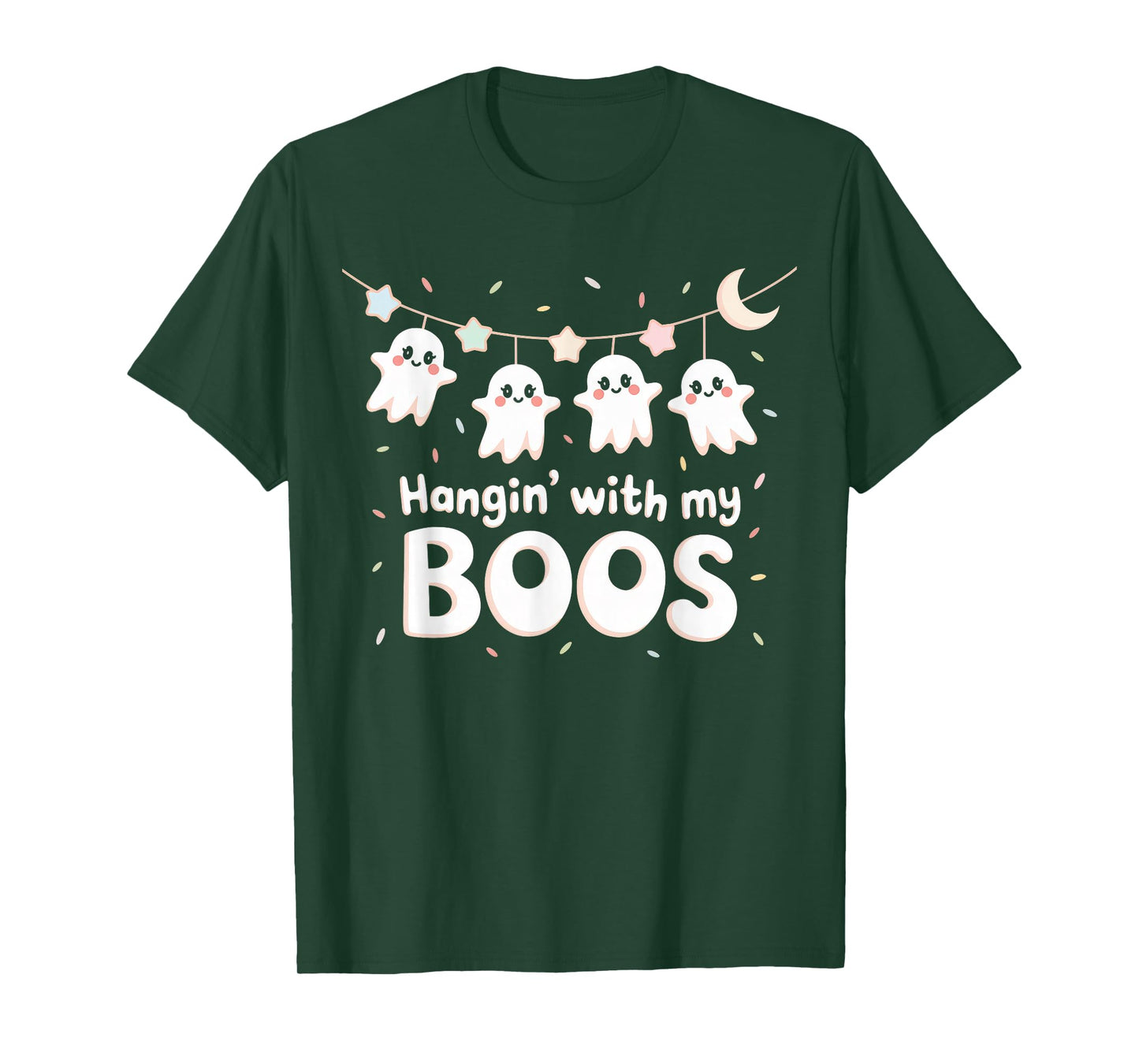 Hangin' with My Boos Tshirt Halloween Ghost Scary Witch Men T-Shirt